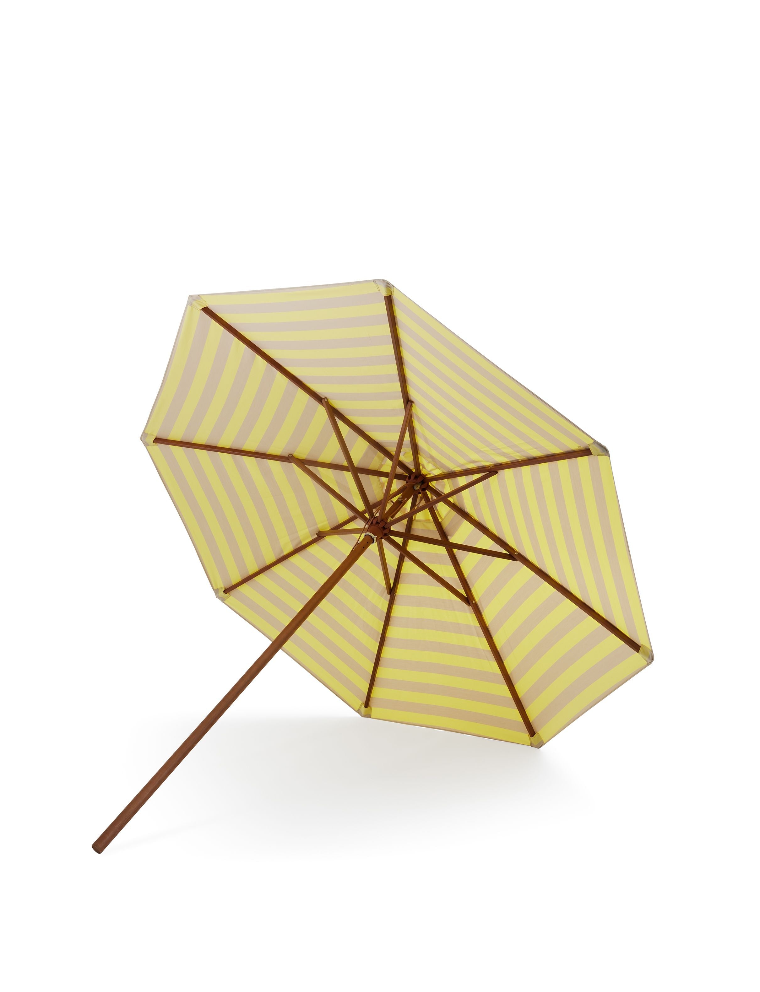 Skagerak Messina Umbrella ø300 Cm, Lemon/Sand Stripe