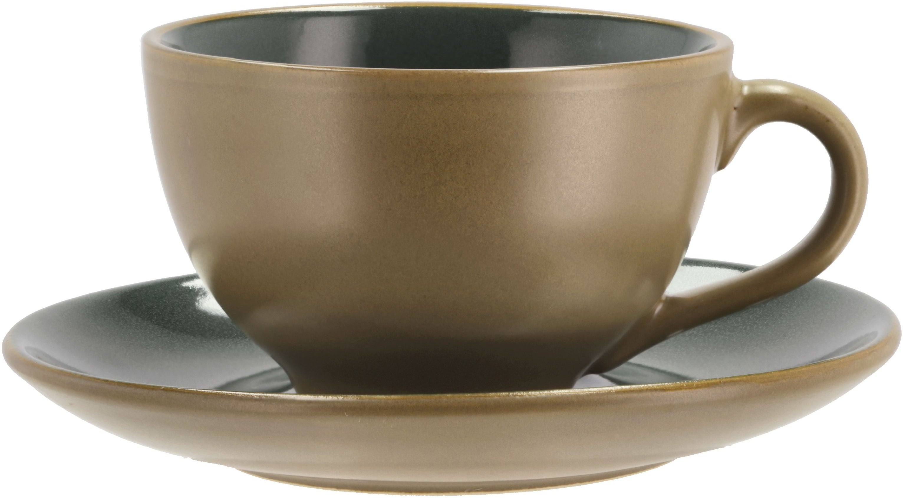Bitz Cup With Saucer, Wood/Forest