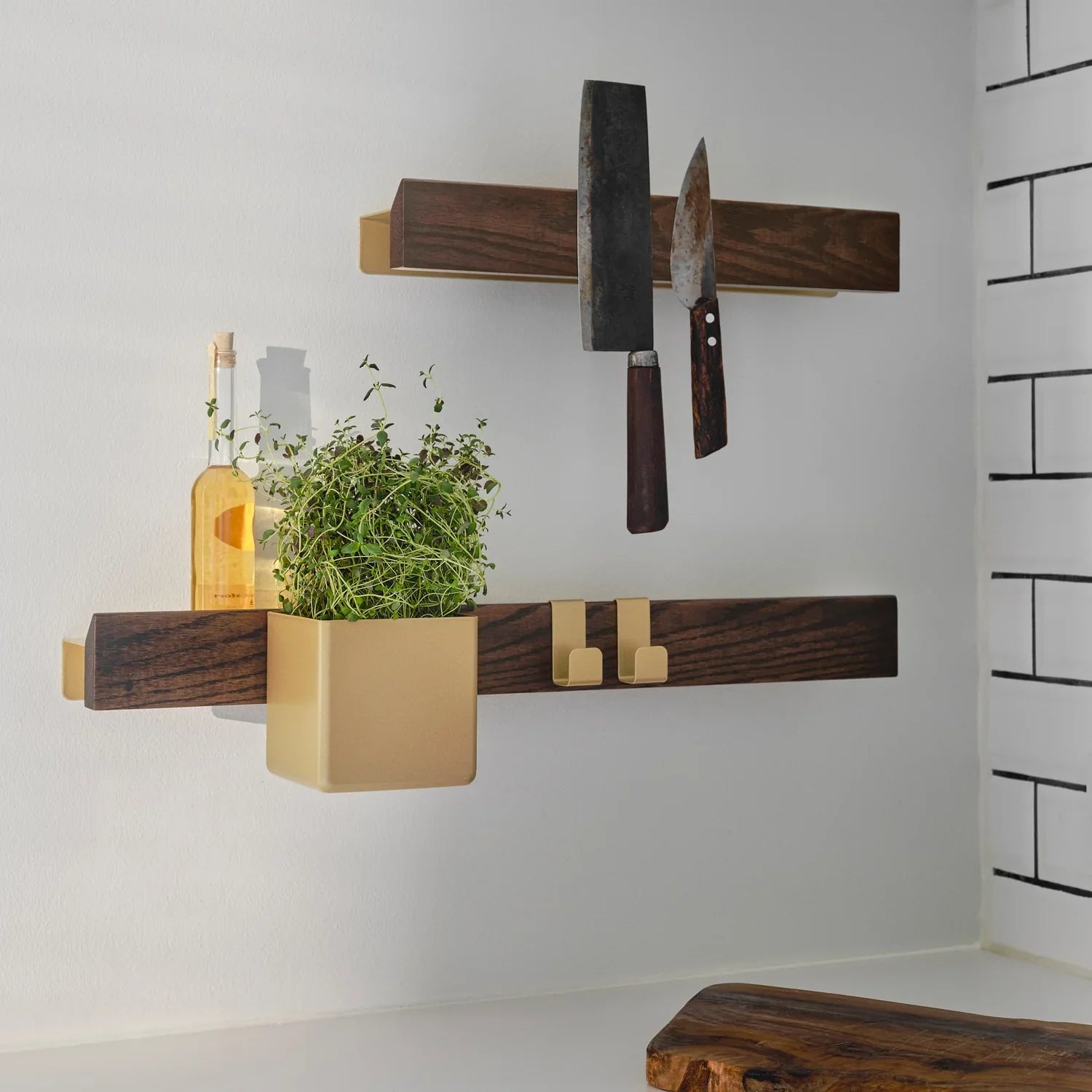 Gejst Flex Rail 60, Dark Oak/Brass