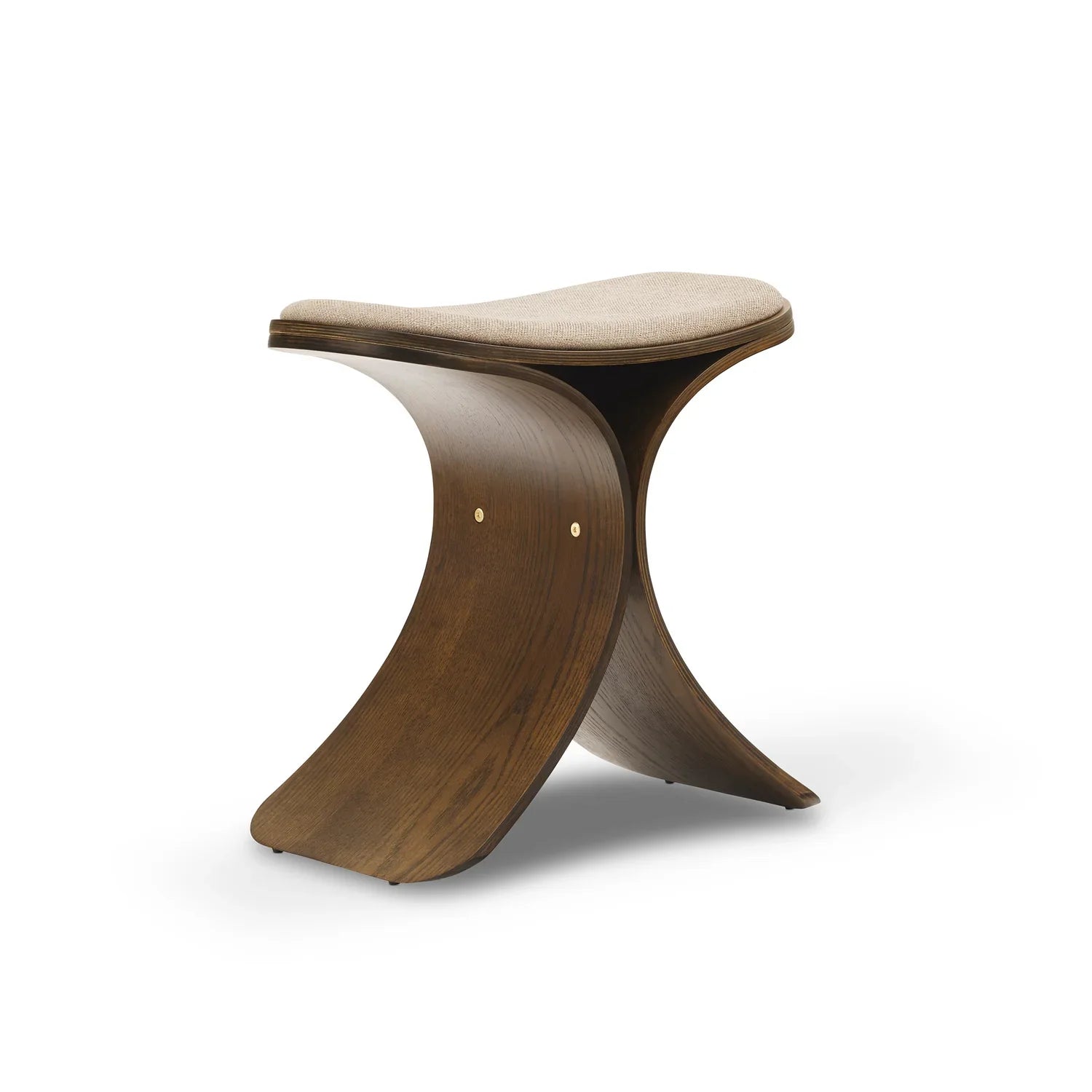 Gejst Luno Stool, Dark Oak/Dark Beige Textile