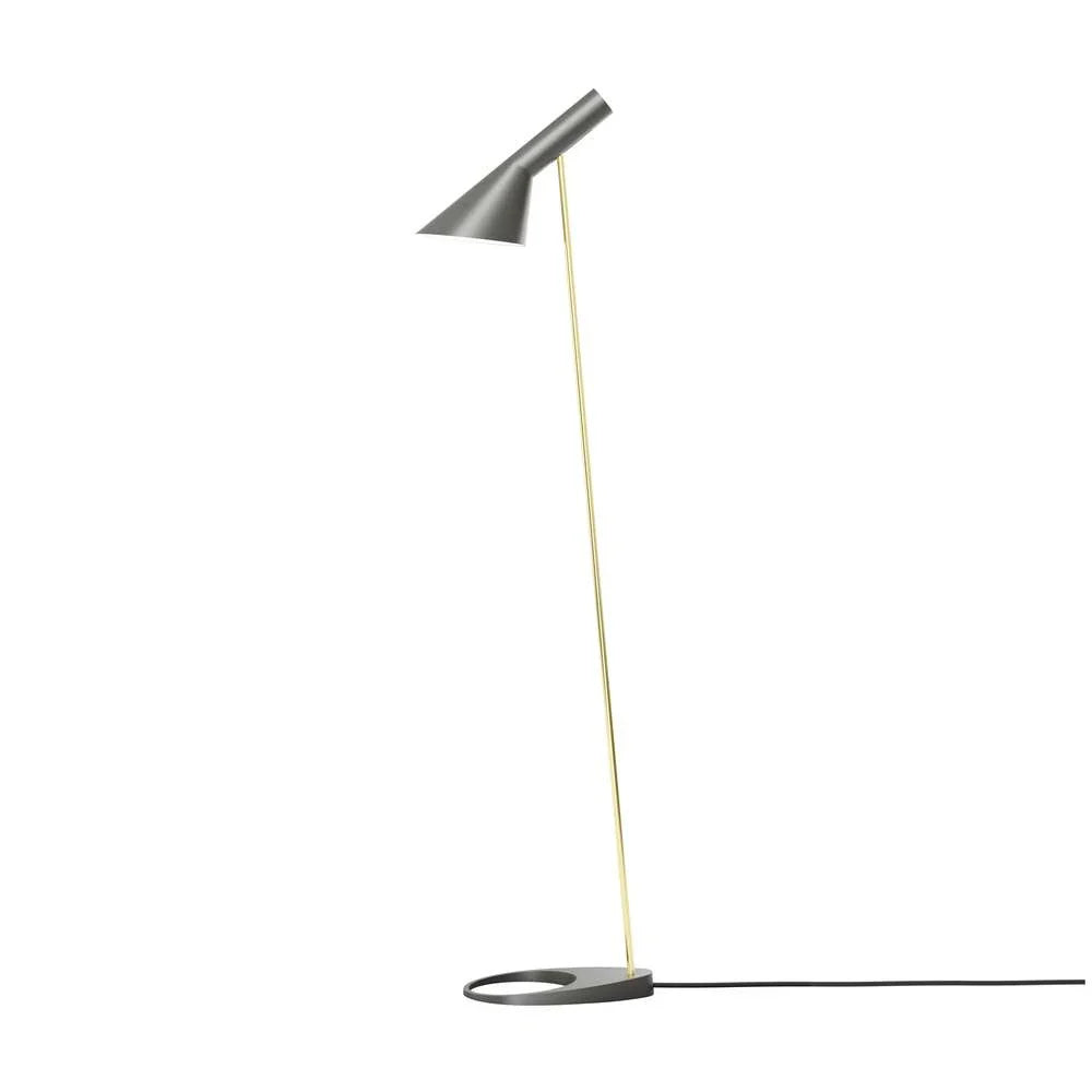 Louis Poulsen Aj Floor Lamp, Brass/Warm Grey