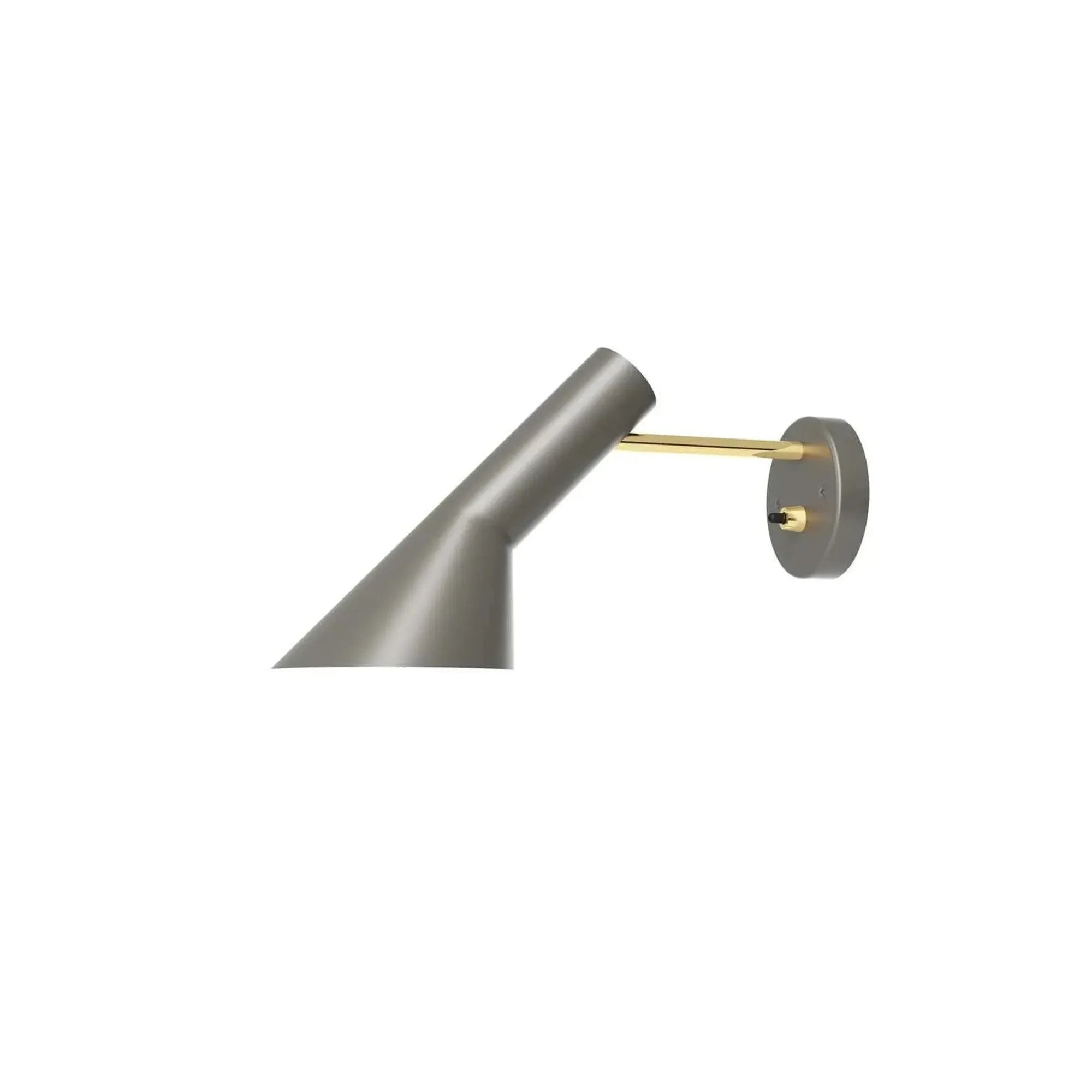 Louis Poulsen Aj Wall Lamp Hardwired With Switch, Brass/Warm Grey