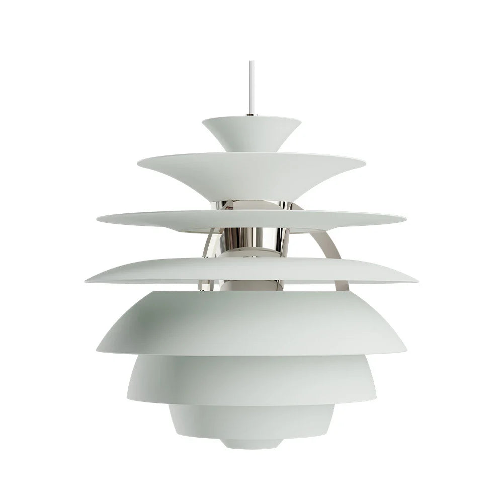Louis Poulsen Ph Snowball Pendant, Dusty Green/High Lustre Chrome Plated