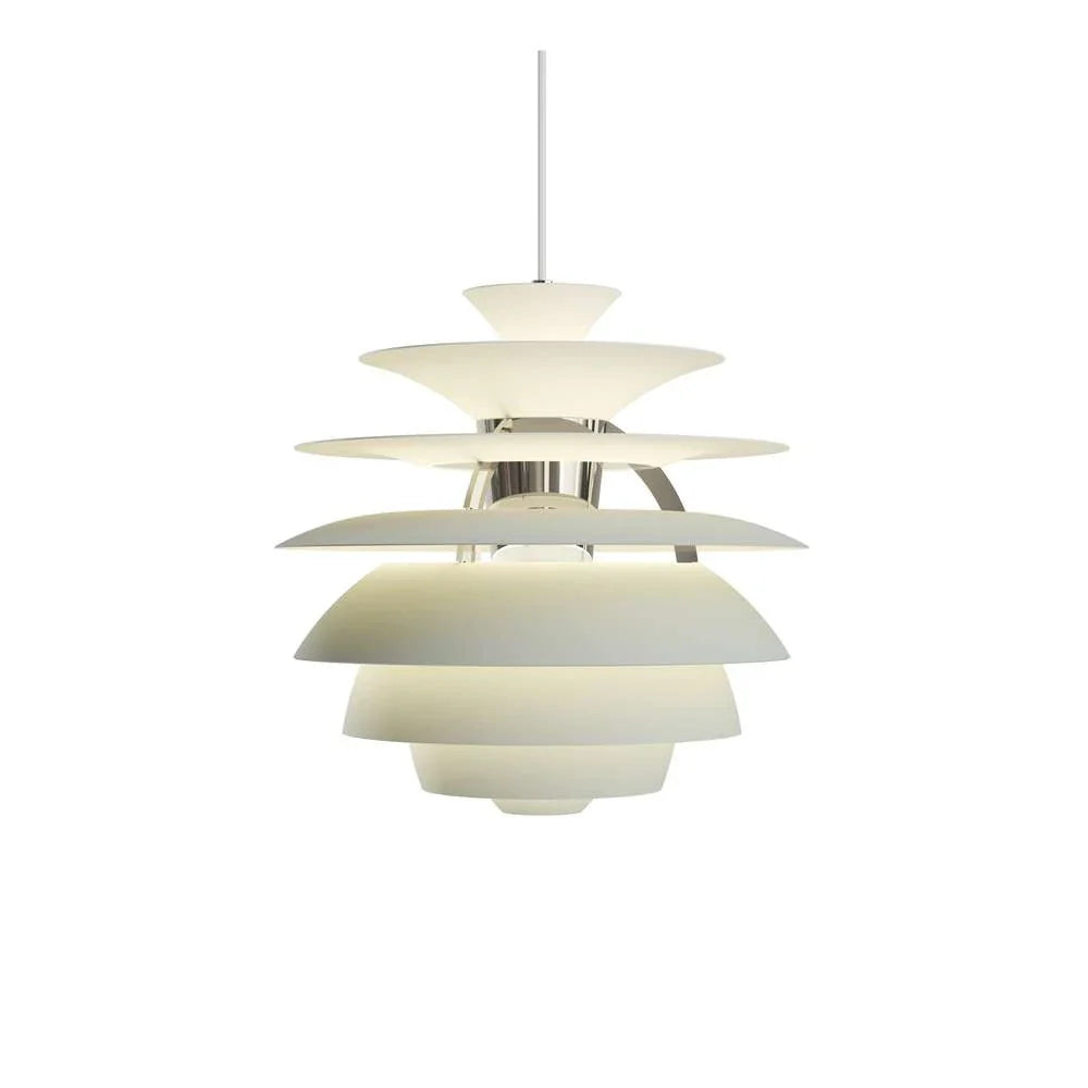 Louis Poulsen Ph Snowball Pendant, Dusty Green/High Lustre Chrome Plated