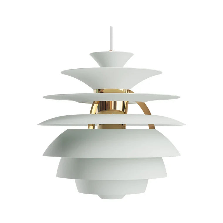 Louis Poulsen Ph Snowball Pendant, Dusty Green/Brass Metallised
