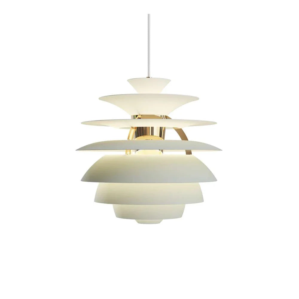 Louis Poulsen Ph Snowball Pendant, Dusty Green/Brass Metallised