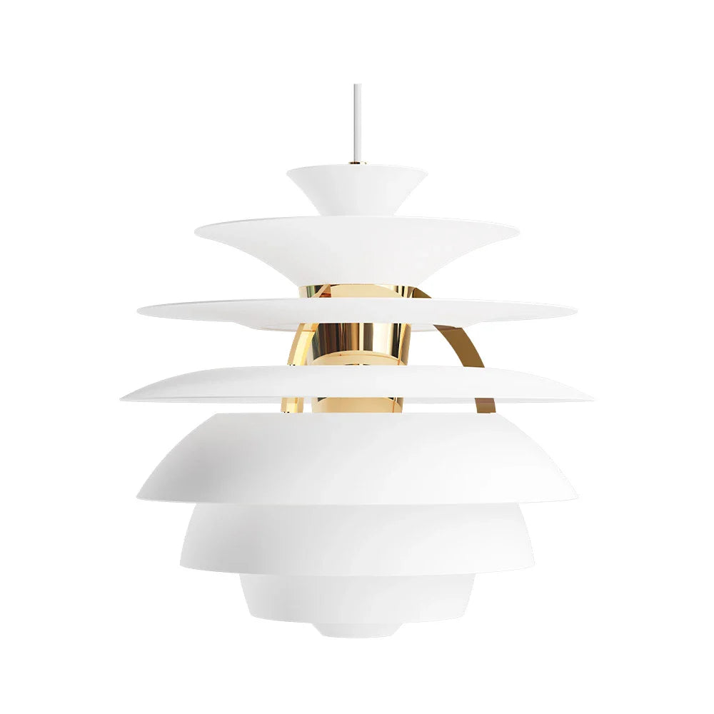 Louis Poulsen Ph Snowball Pendant, Soft White/Brass Metallised