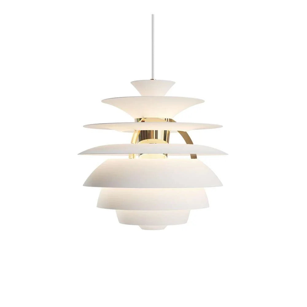 Louis Poulsen Ph Snowball Pendant, Soft White/Brass Metallised