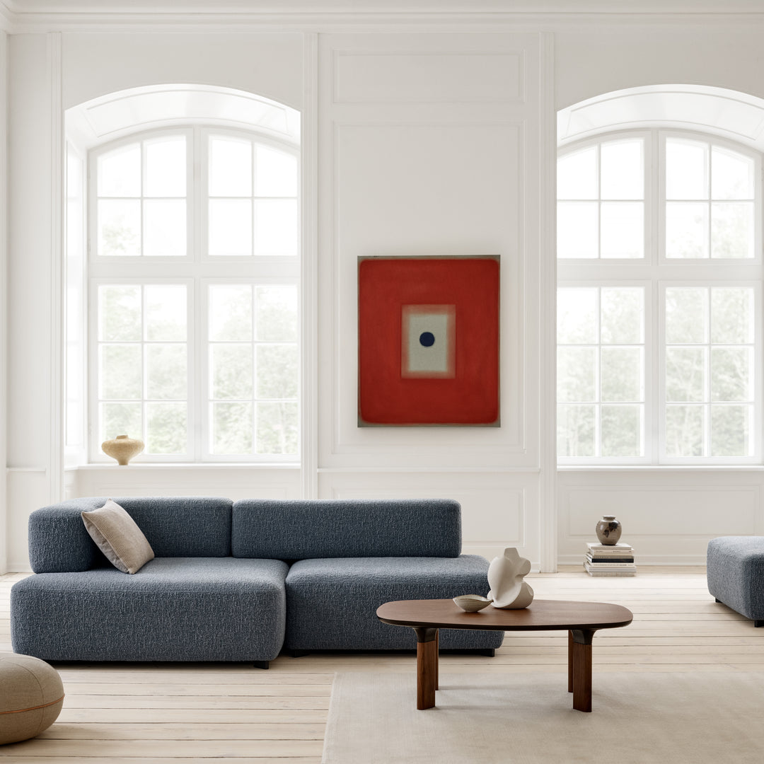 Fritz Hansen Cm Pouf Large, Canvas Natural Linen