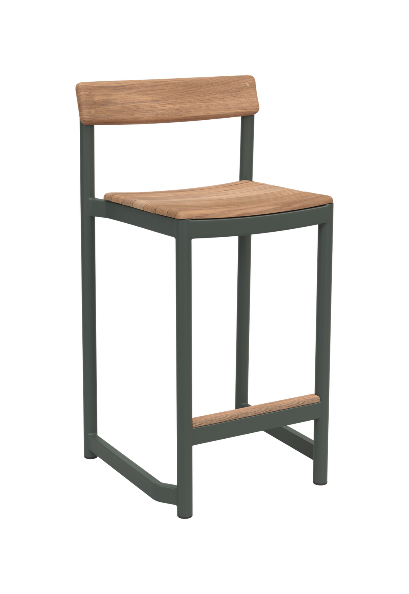 Fritz Hansen Pelagus Outdoor Counter Stool, Hunter Green
