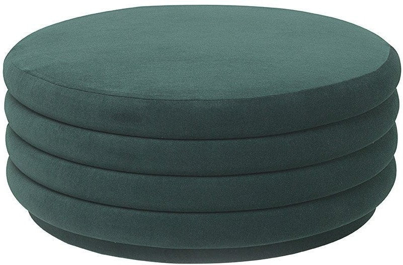 Ferm Living Pouf Rundhocker Dunkelgrün, ø90cm
