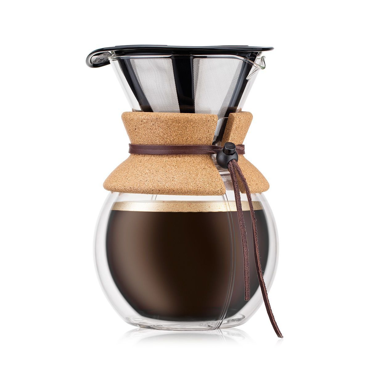 [product_category]-Bodum Pour Over Double Wall Coffee Maker With Permanent Coffee Filter Extra Layer Cork, 8 Cups-Bodum-699965368036-11736-109S-BOD-2