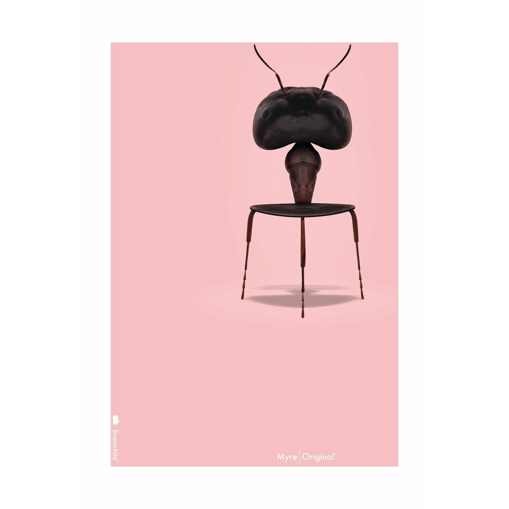 [product_category]-Brainchild Ant Classic Poster Without Frame 30 X40 Cm, Pink Background-Brainchild-5713713200229-43002-BRA-1