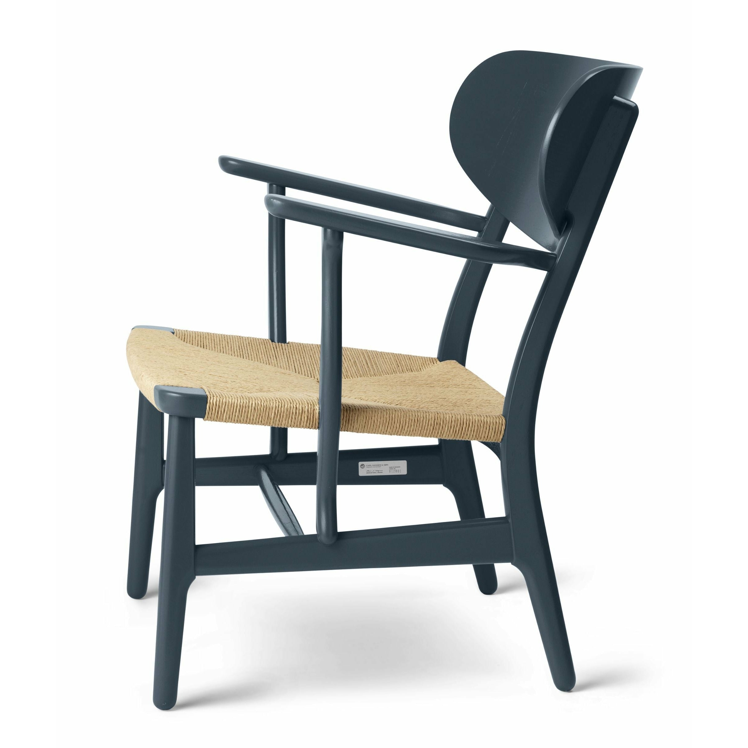 Carl Hansen Ch22 Armchair Oak, North Sea Blue/Natural Braiding, Special Edition