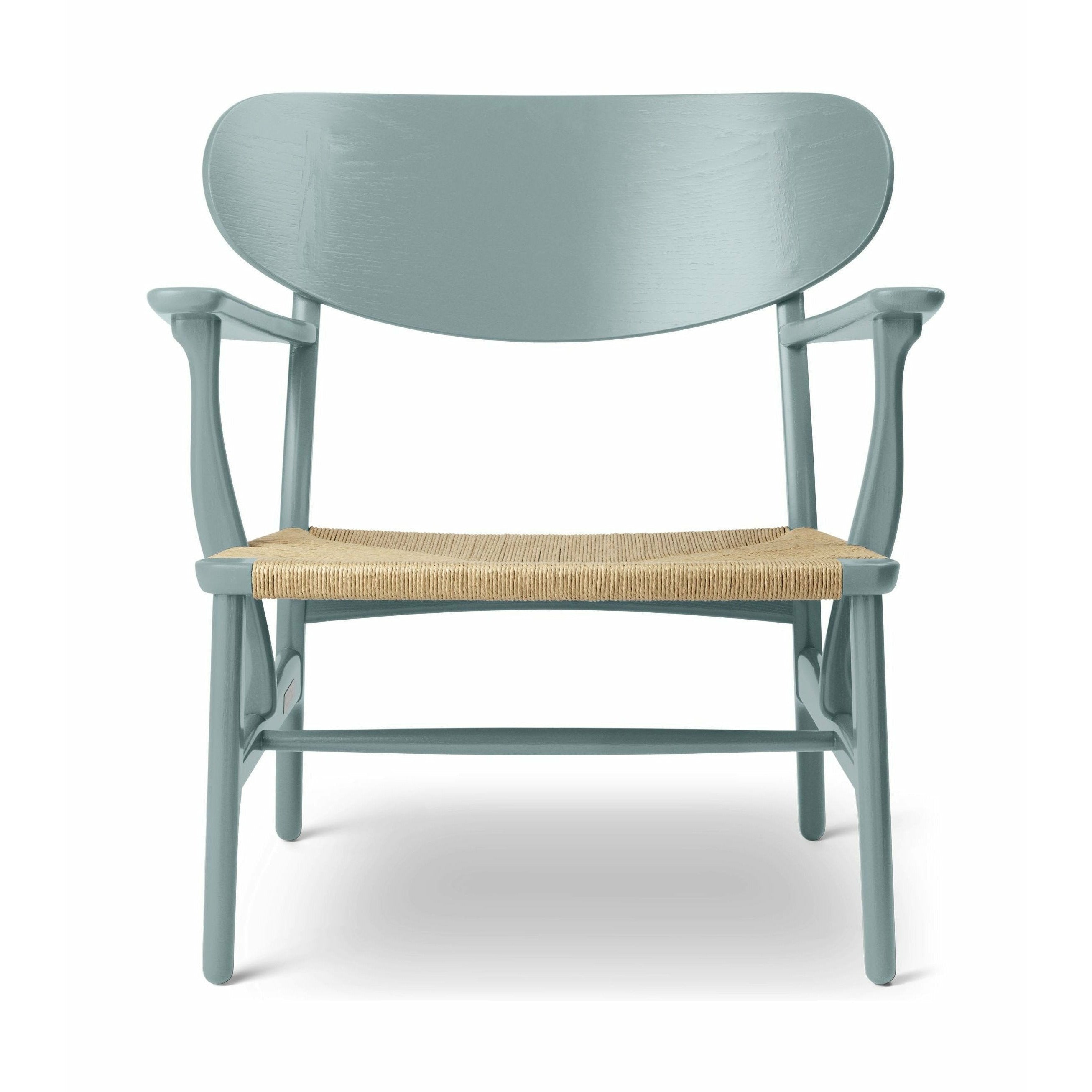 Carl Hansen Ch22 Armchair Oak, Pewter Blue/Natural Wicker, Special Edition