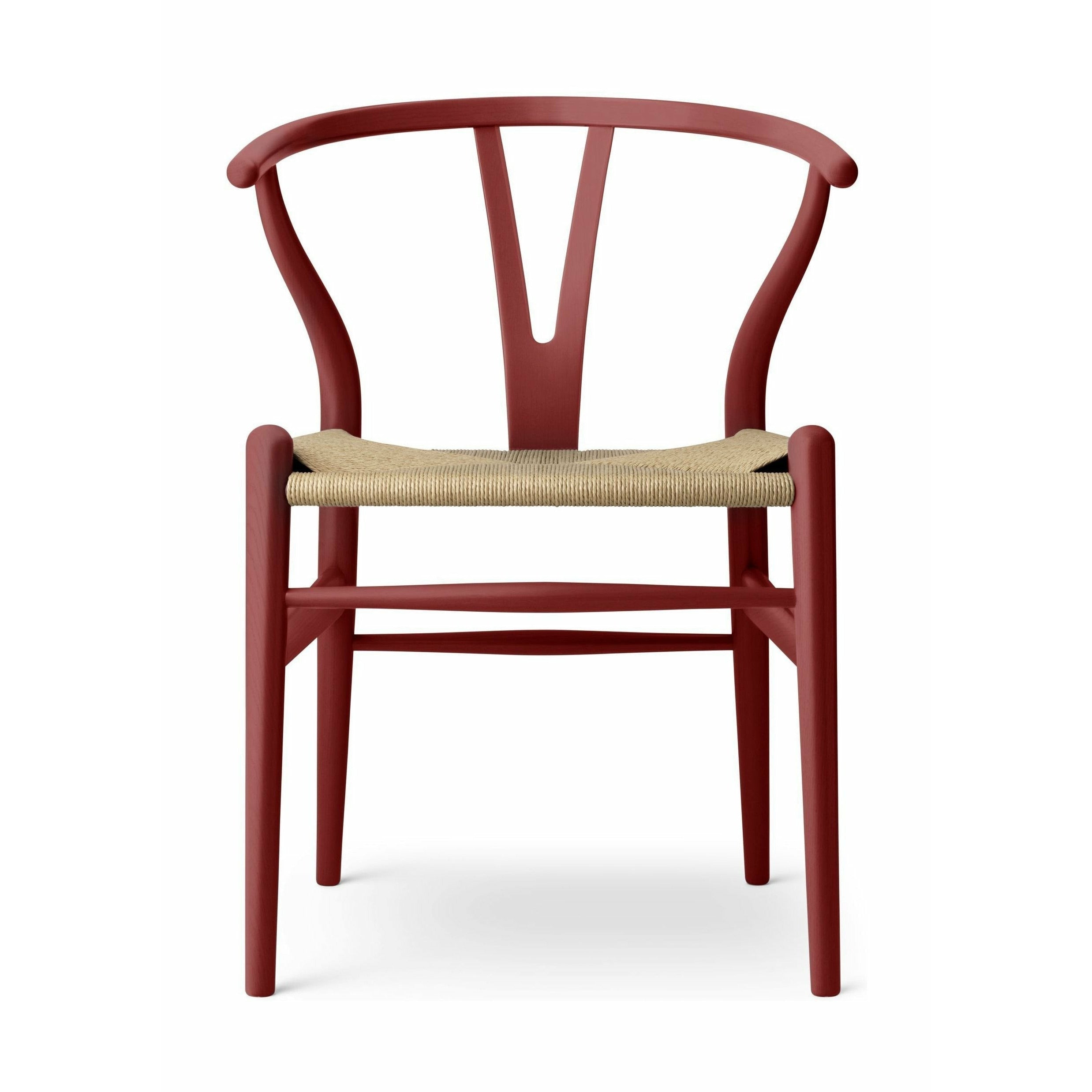 Carl Hansen Ch24 Y Chair Stuhl Eiche, Falu Rot/Naturpapierkordel, Sonderedition
