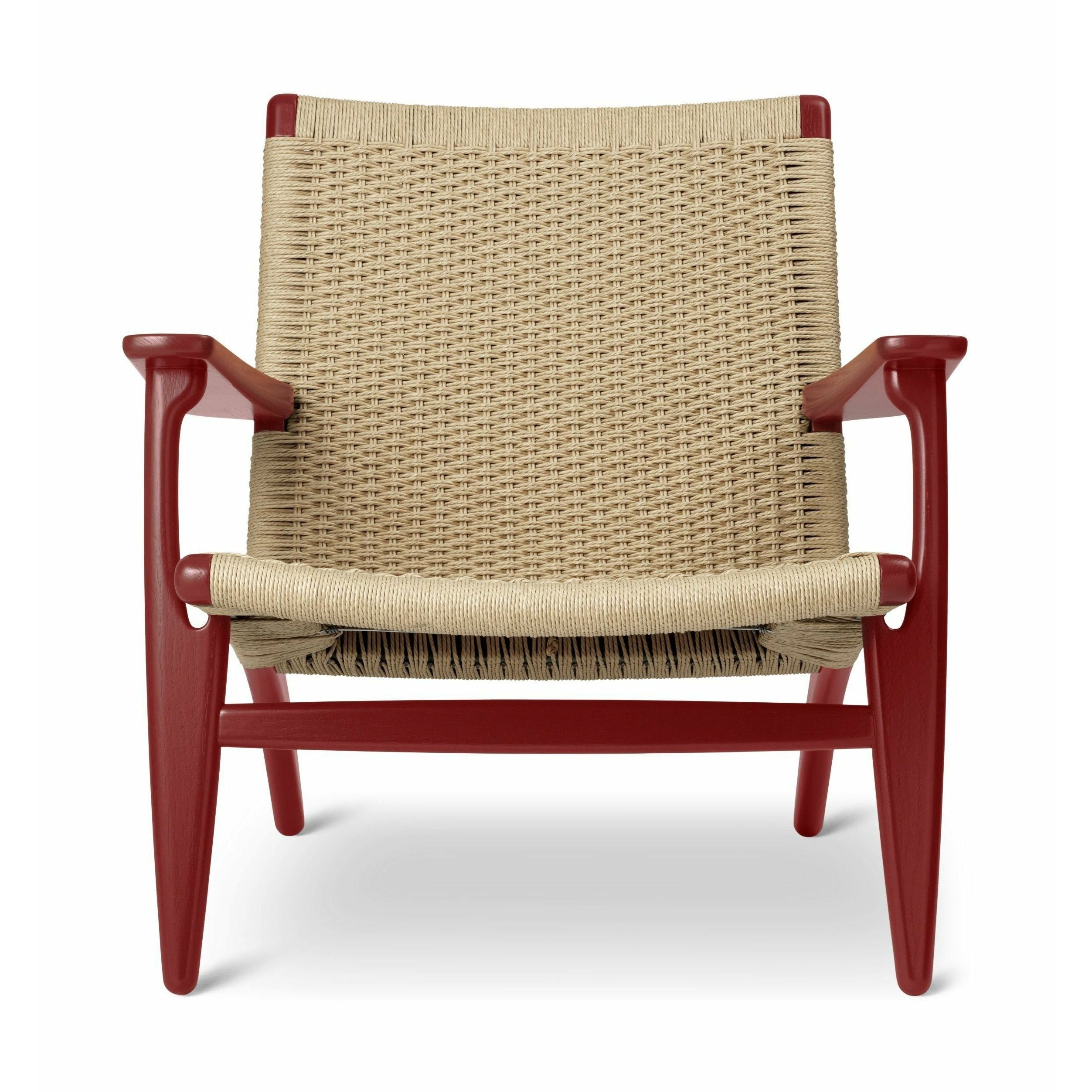 Carl Hansen Ch25 Armchair Oak, Falu Red/Natural Braiding, Special Edition