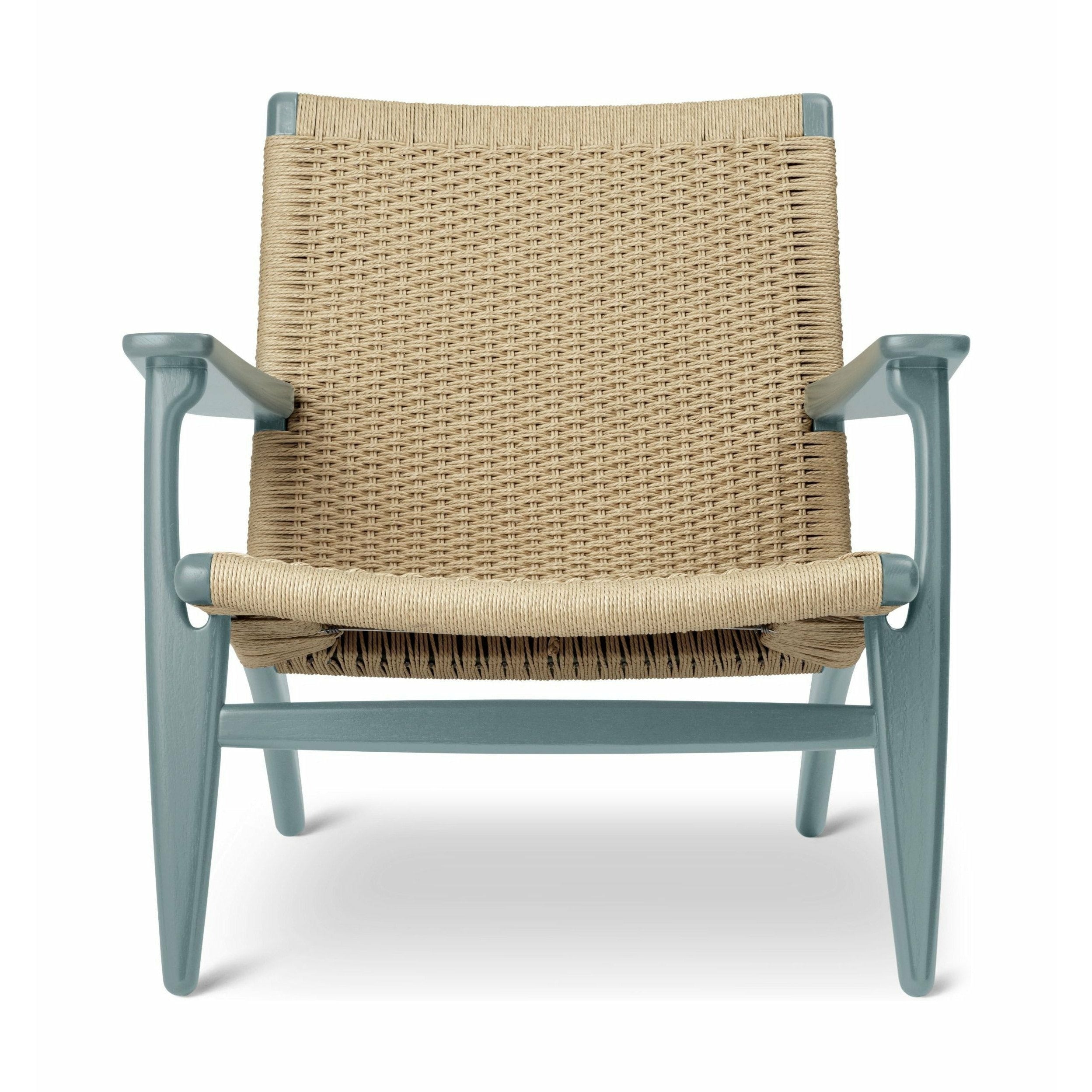 Carl Hansen Ch25 Armchair Oak, Pewter Blue/Natural Woven, Special Edition
