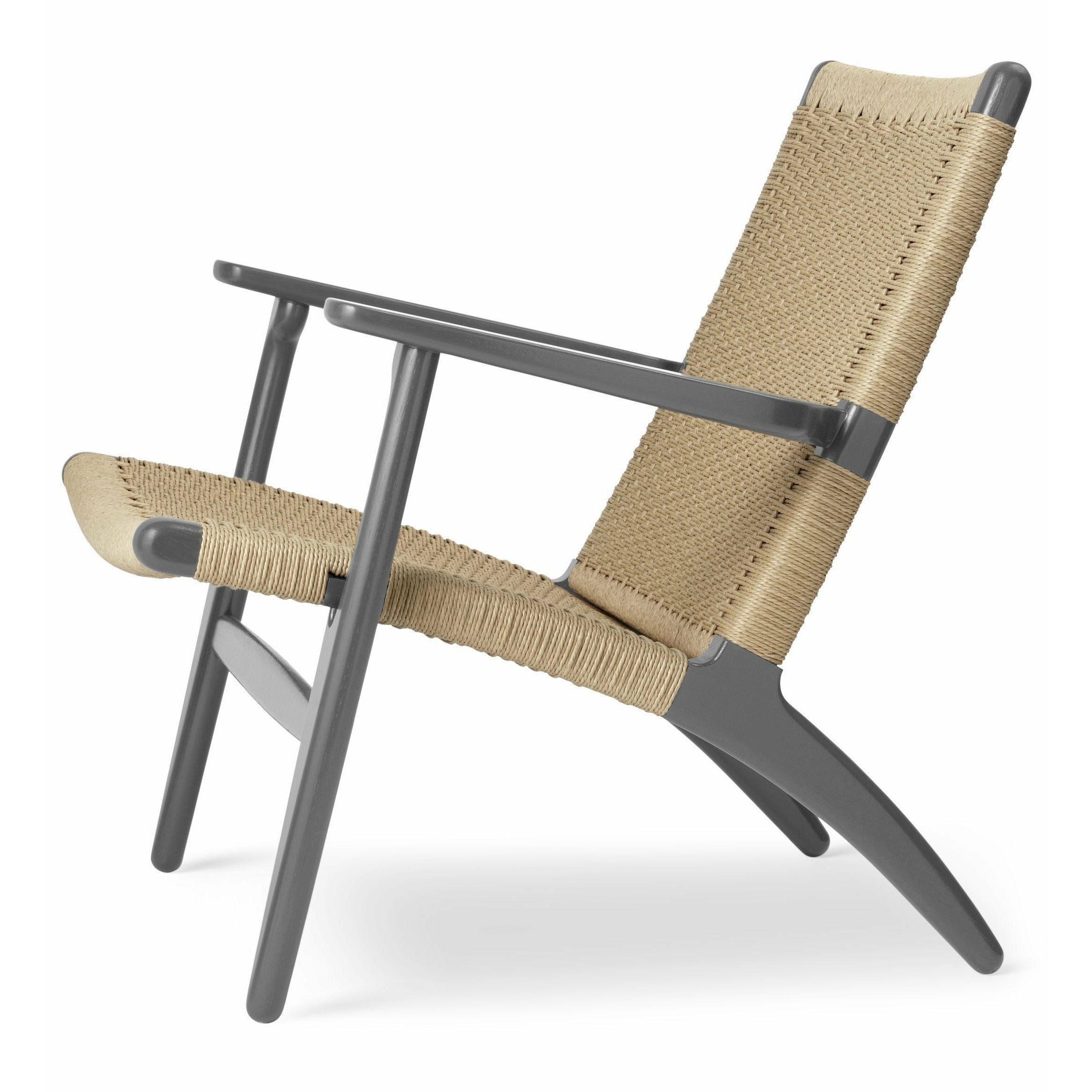 Carl Hansen Ch25 Armchair Oak, Slate Brown/Natural Braid, Special Edition
