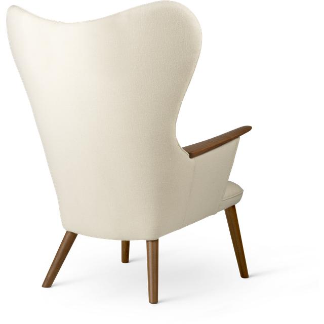 [product_category]-Carl Hansen Ch78 Mama Bear Lounge Chair, Walnut Oiled/White Hallingdal 100-Carl Hansen-5714413522176-CH7812-CAR-2