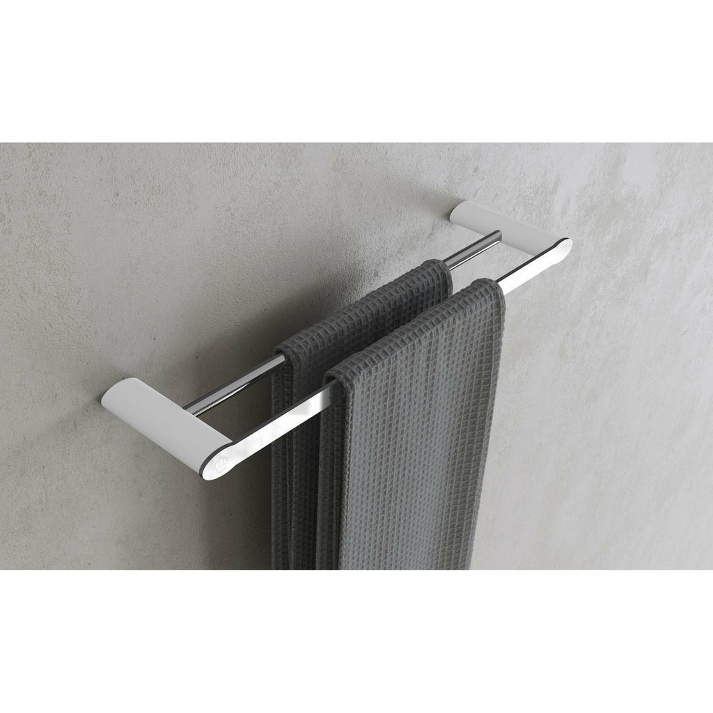 [product_category]-Copenhagen Bath Cb 200 Double Towel Holder, Chrome/Mat White-Copenhagen Bath-5700400401241-40040124-COP-3