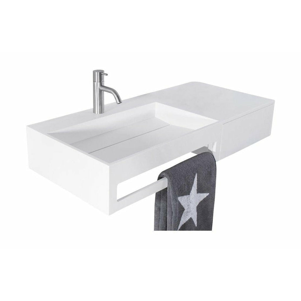 [product_category]-Copenhagen Bath Sandfjord Left Wash Basin, L90 Cm-Copenhagen Bath-5700400100823-40010082-COP-1