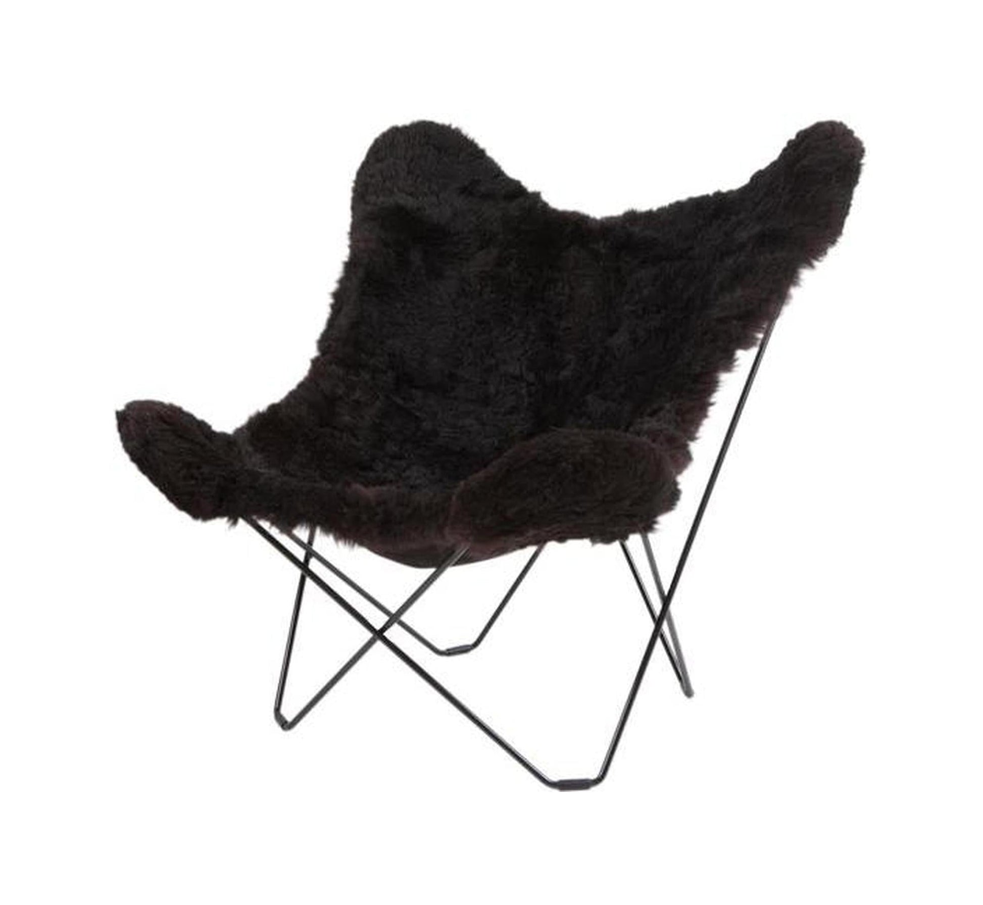 [product_category]-Cuero Iceland Mariposa Butterfly Chair, Shorn Black/Black-Cuero-7340172611165-1116-CUE-1