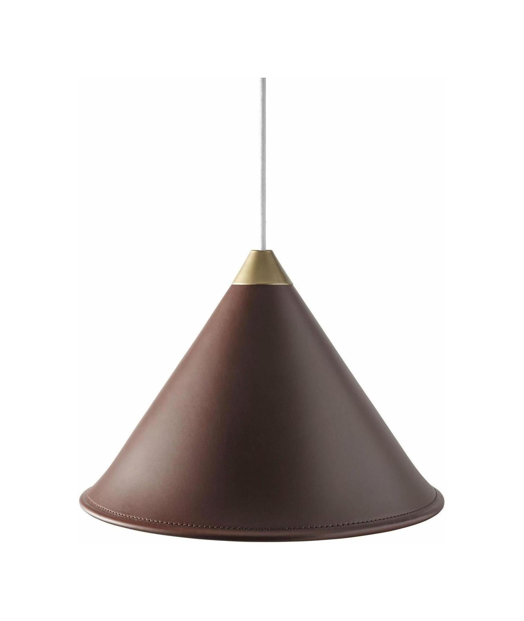 [product_category]-Cuero Namibia Pendant ø 45 Cm, Chocolate/Brass With White Cable-Cuero-7340172635796-1520430-CUE-1