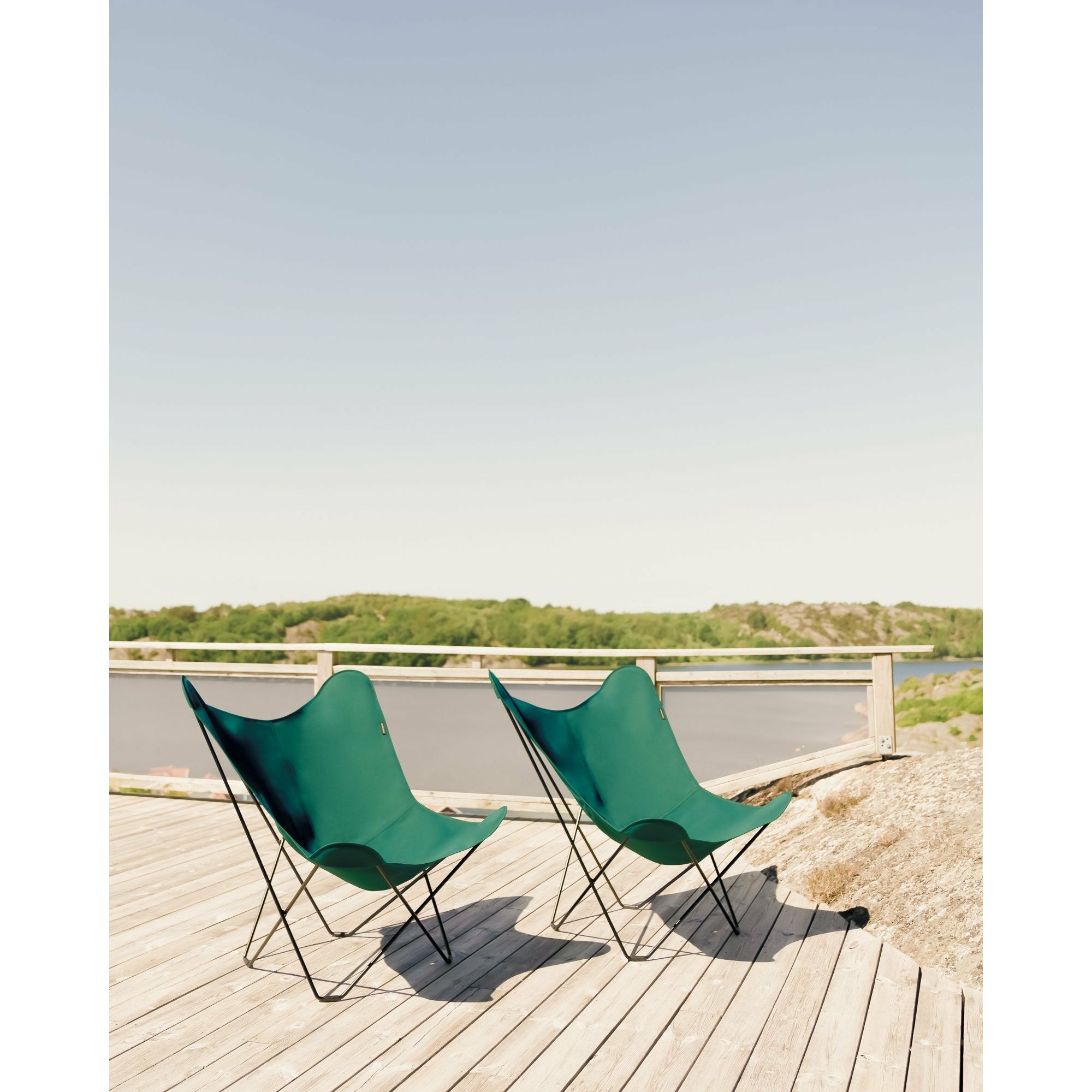 [product_category]-Cuero Sunshine Mariposa Butterfly Chair, Forest Green/Black Galvanized-Cuero-7340172619130-32231623360599-2