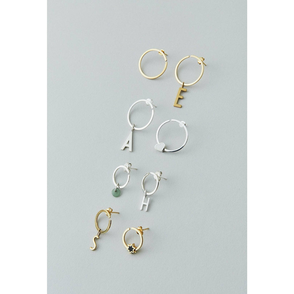 [product_category]-Design Letters Hoops Earrings ø 24 Mm, Gold Plated-Design Letters-5710498172800-90403003GOLD-DES-5