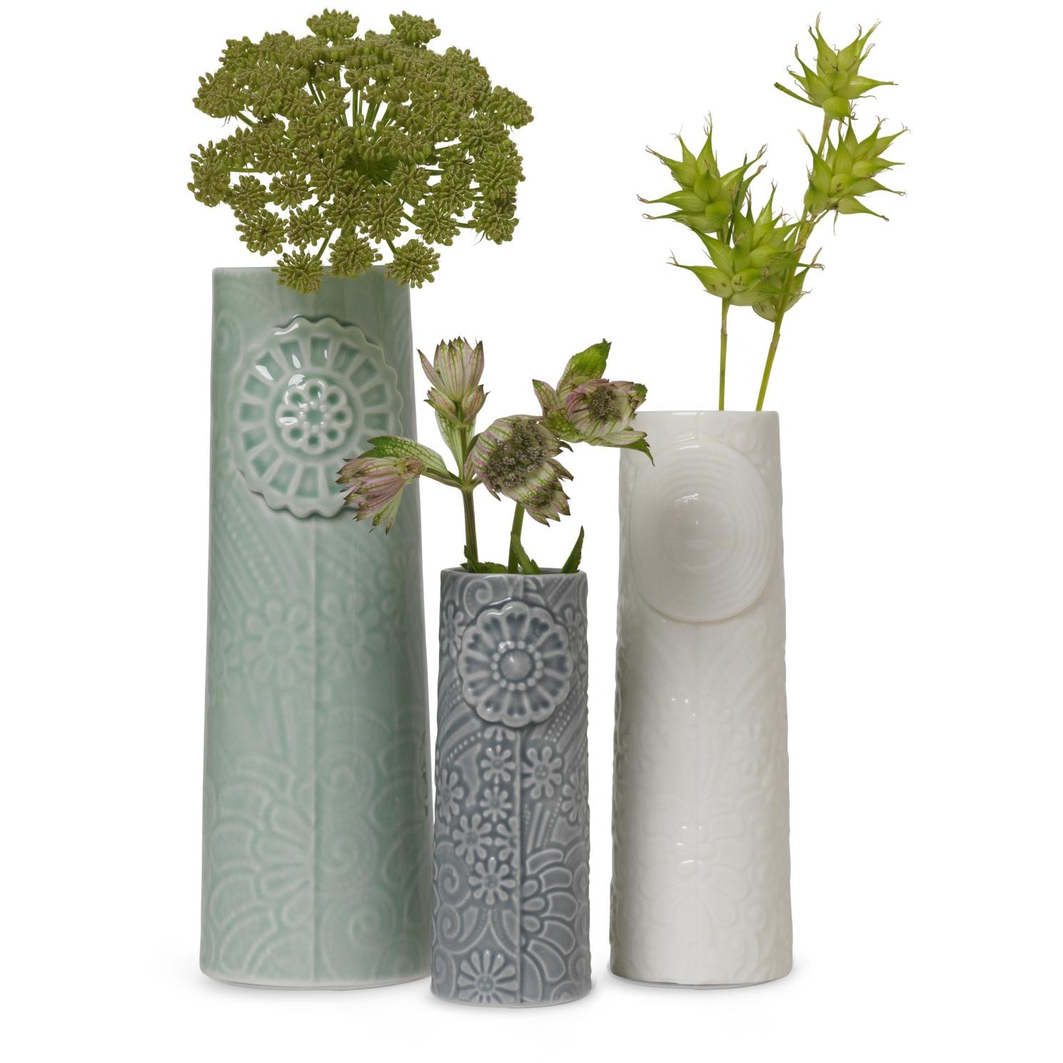 Dottir Pipanella Dot Vase Oval White, 22,5cm