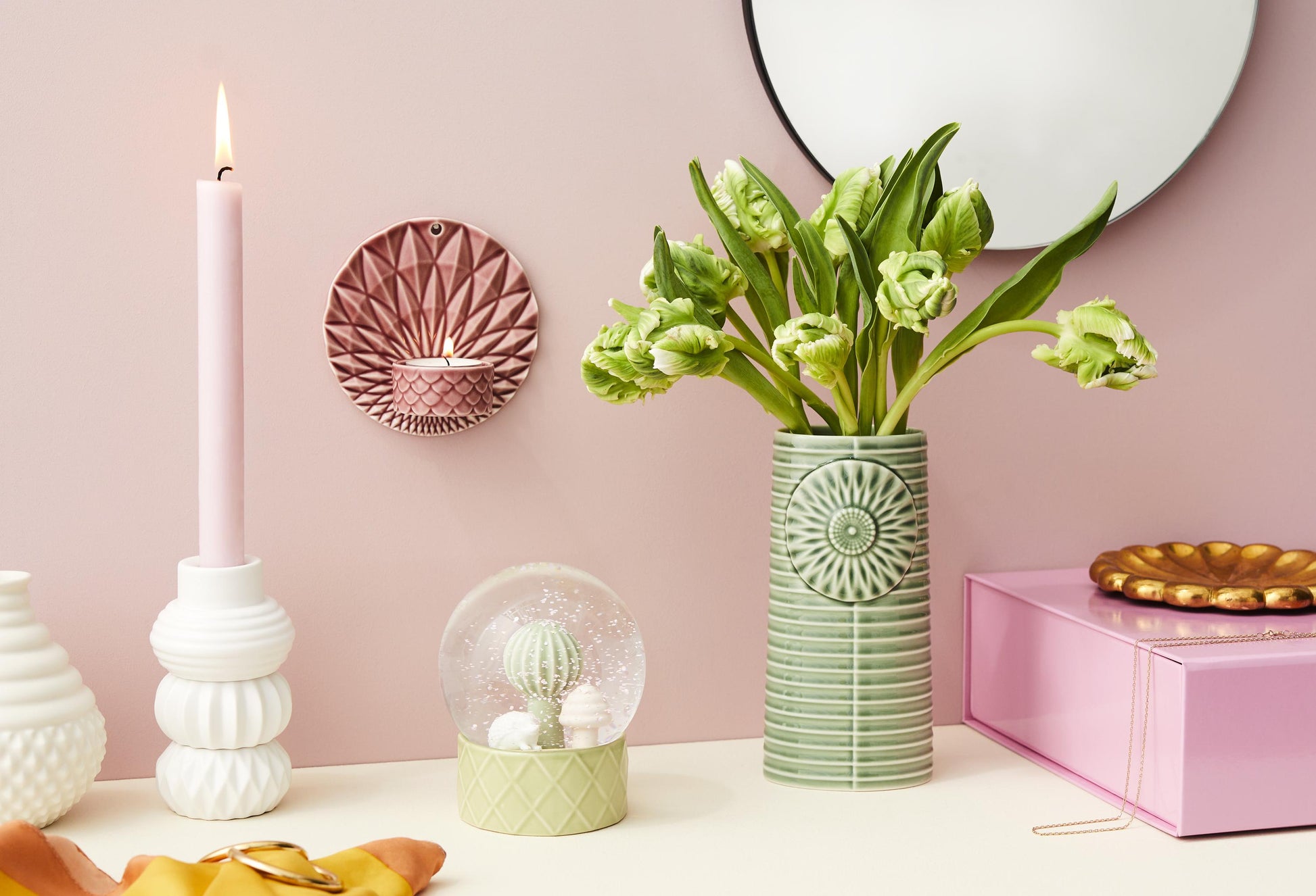 [product_category]-Dottir Pipanella Wall Votives Scales, Dusty Rose-Dottir-5712466006193-11556-DOT-2