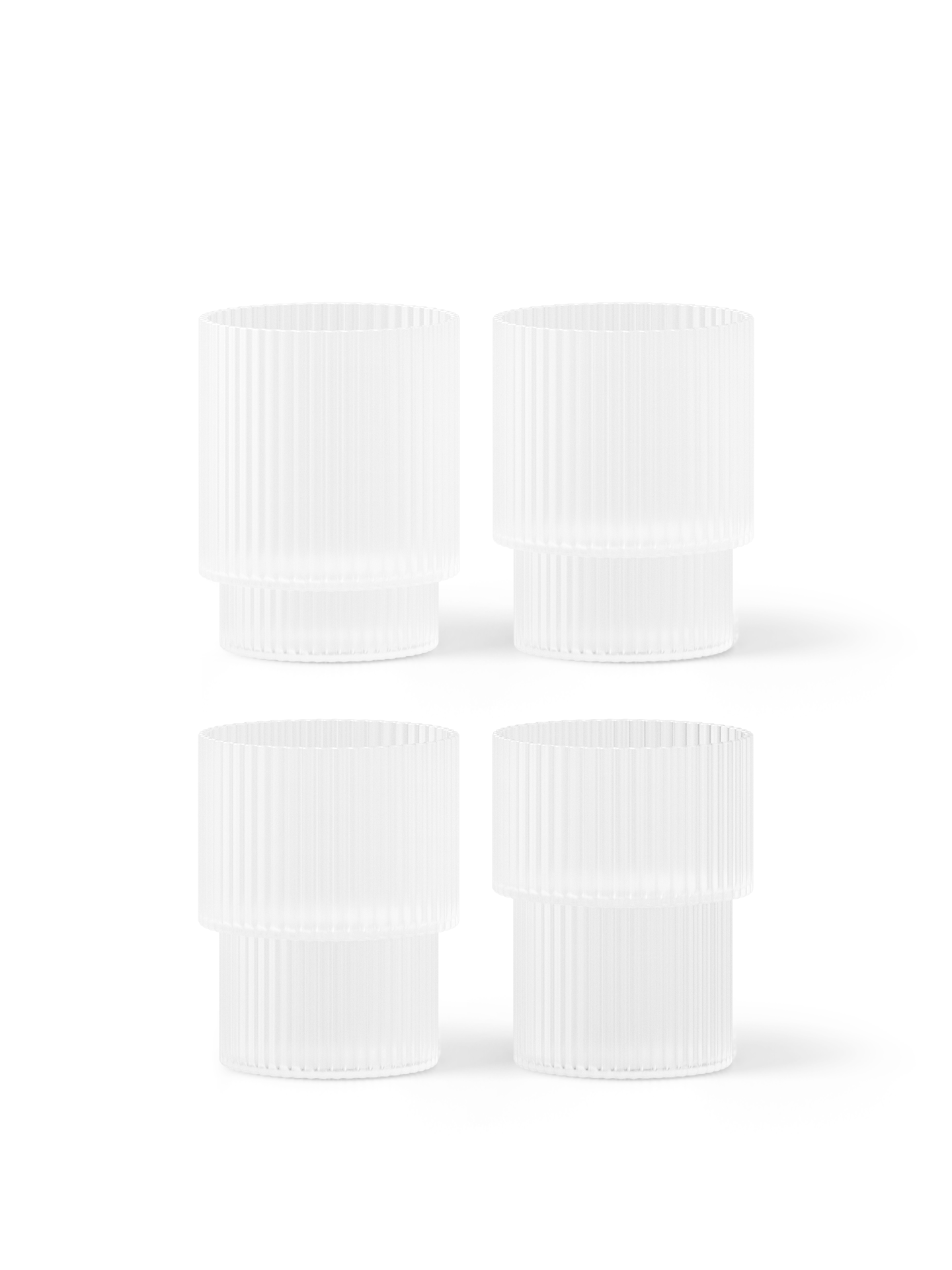 [product_category]-Ferm Living Ripple Glasses Set Of 4 Frosted-Ferm Living-5704723323075-1104269322-FER-1