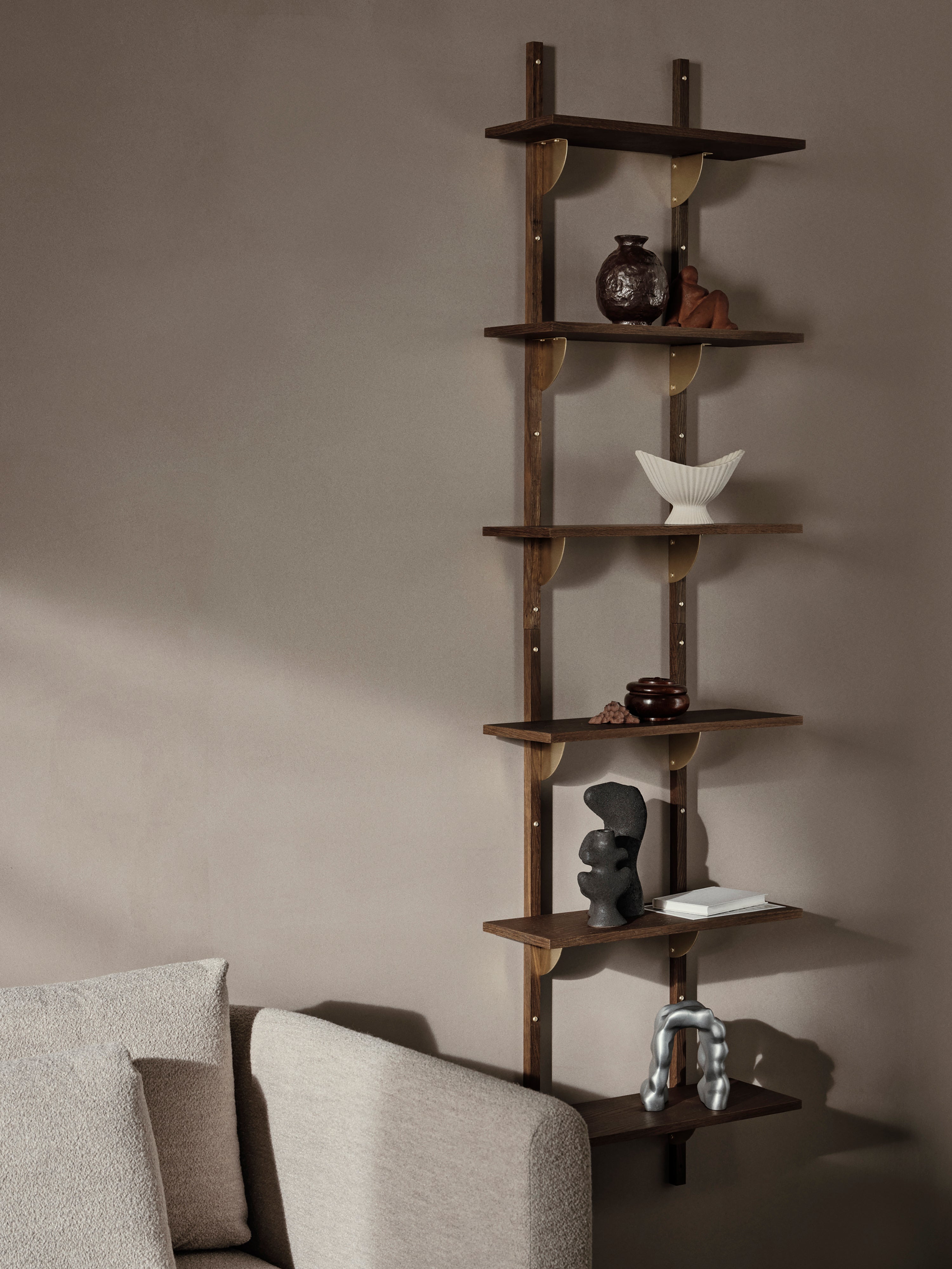 [product_category]-Ferm Living Sector Shelf Tripple/Narrow Smoked Oak/Brass-Ferm Living-5704723322788-1104269293-FER-2