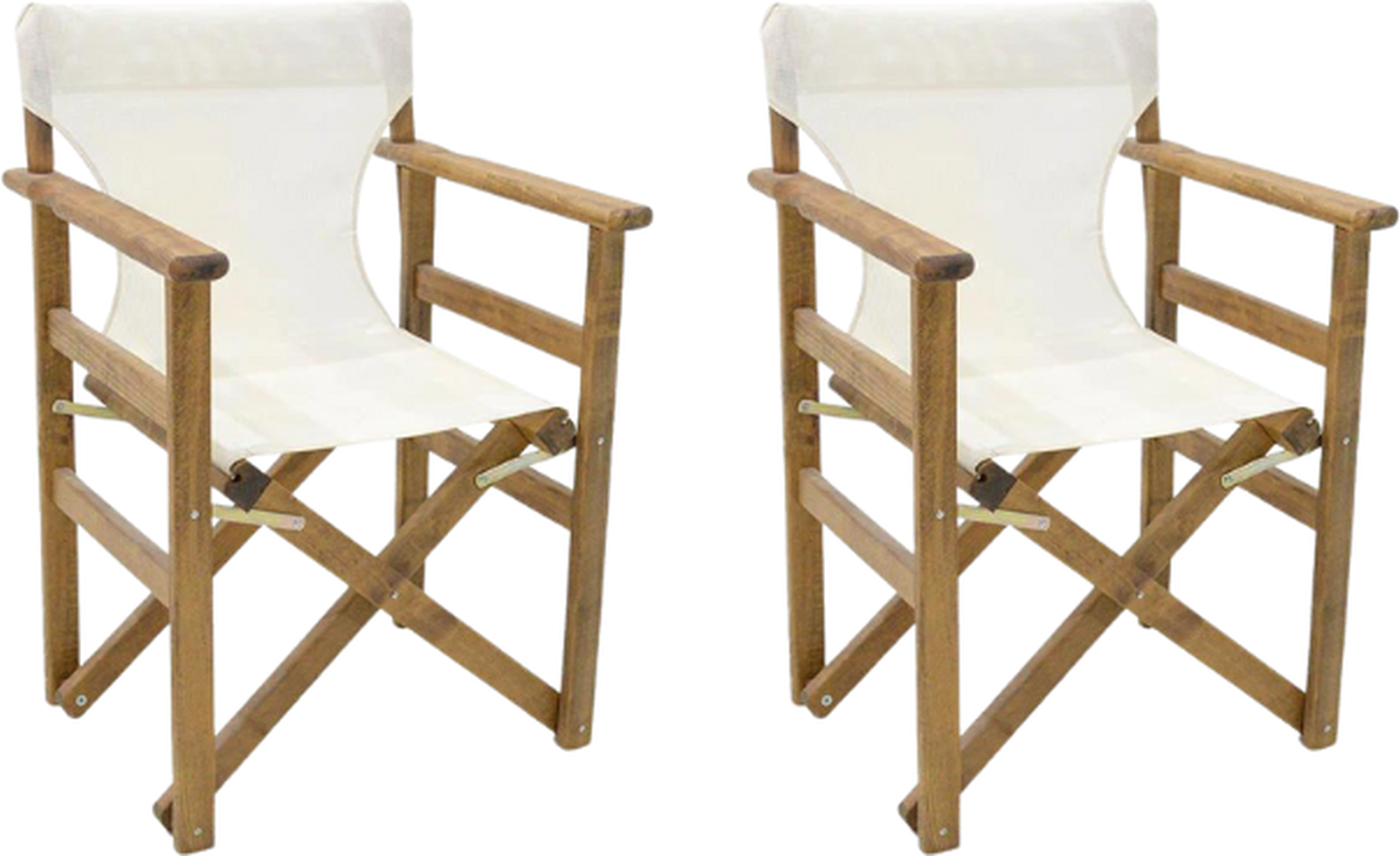 [product_category]-Folding Garden Armchair SPACE Walnut White 61x51x86cm Set 2 pcs.-Cyan Bella-RK23230S2-1