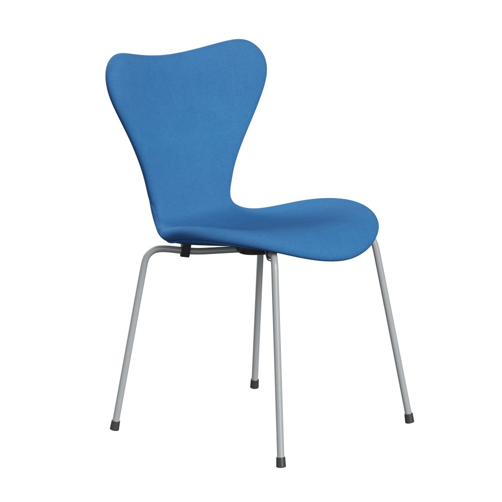 [product_category]-Fritz Hansen 3107 Chair Full Upholstery, Silver Grey/Divina Light Blue (Div742)-Fritz Hansen-3107FU-DIV742-SIGREY-FRI-2
