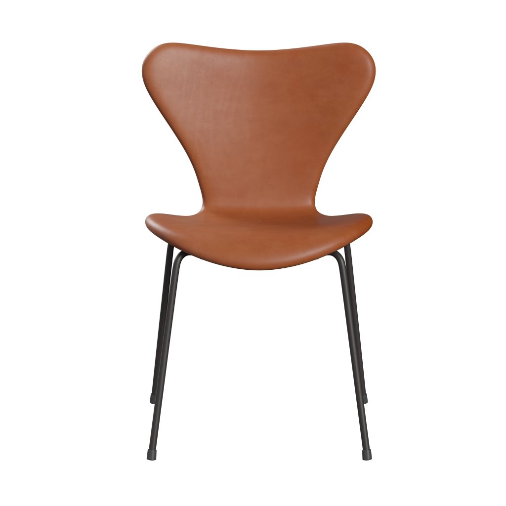 [product_category]-Fritz Hansen 3107 Chair Full Upholstery, Warm Graphite/Grace Walnut-Fritz Hansen-3107FU-ELWAL-WARGRA-FRI-1