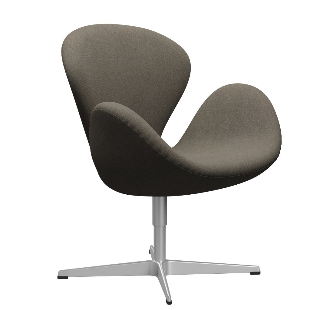 [product_category]-Fritz Hansen Swan Lounge Chair, Silver Grey/Tonus Dusty Brown-Fritz Hansen-3320-TON613-SGBASE-FRI-2