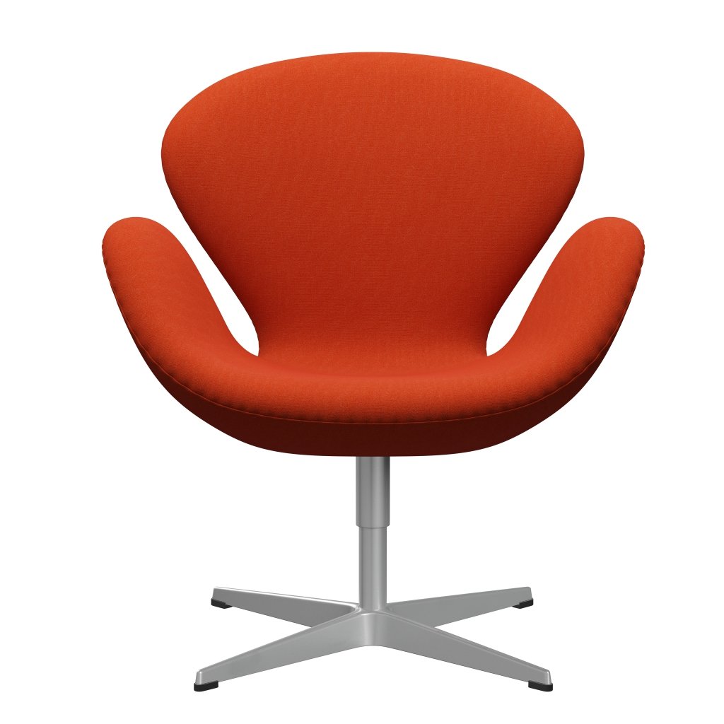 [product_category]-Fritz Hansen Swan Lounge Chair, Silver Grey/Tonus Orange (554)-Fritz Hansen-3320-TON554-SGBASE-FRI-1