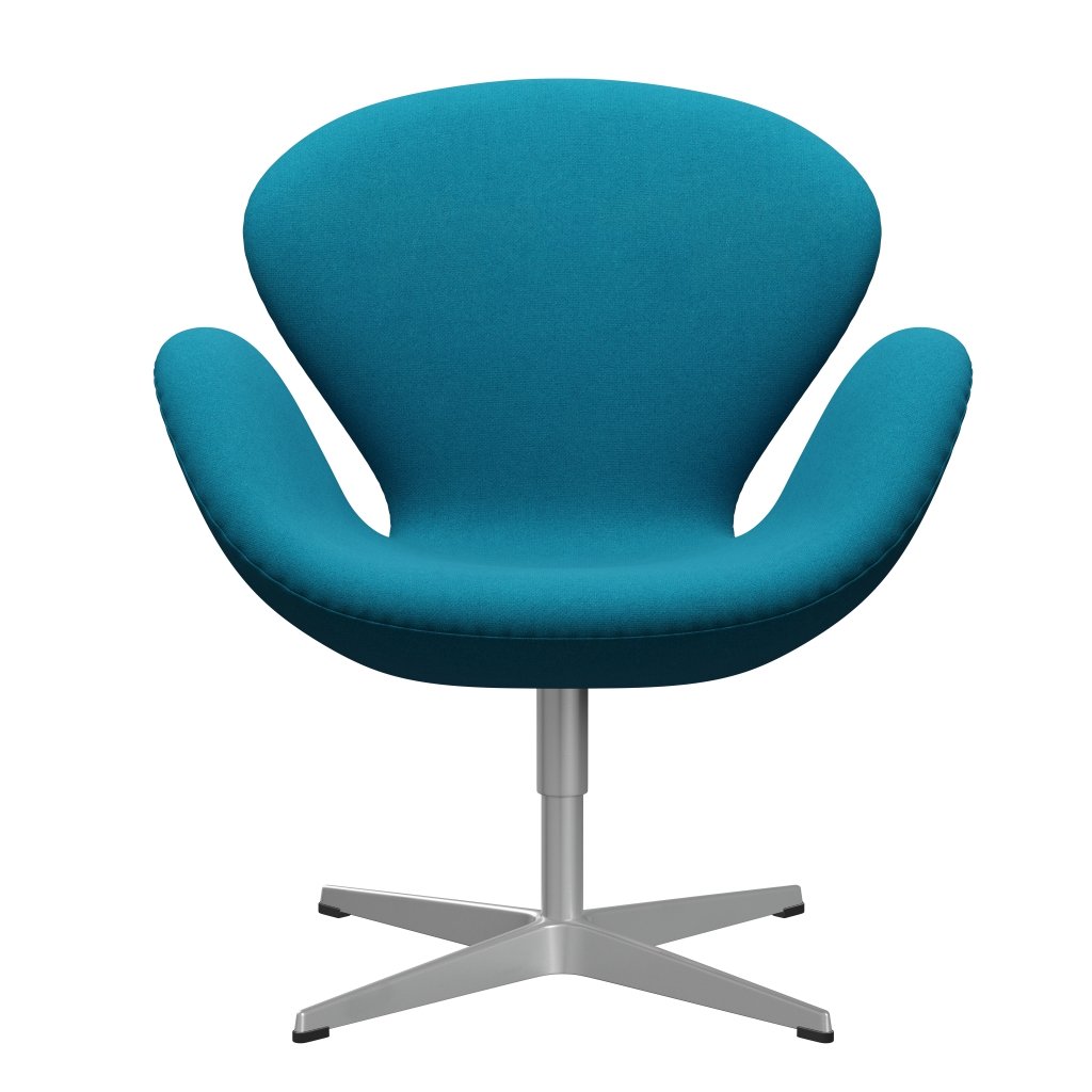 [product_category]-Fritz Hansen Swan Lounge Chair, Silver Grey/Tonus Turquoise-Fritz Hansen-3320-TON854-SGBASE-FRI-1