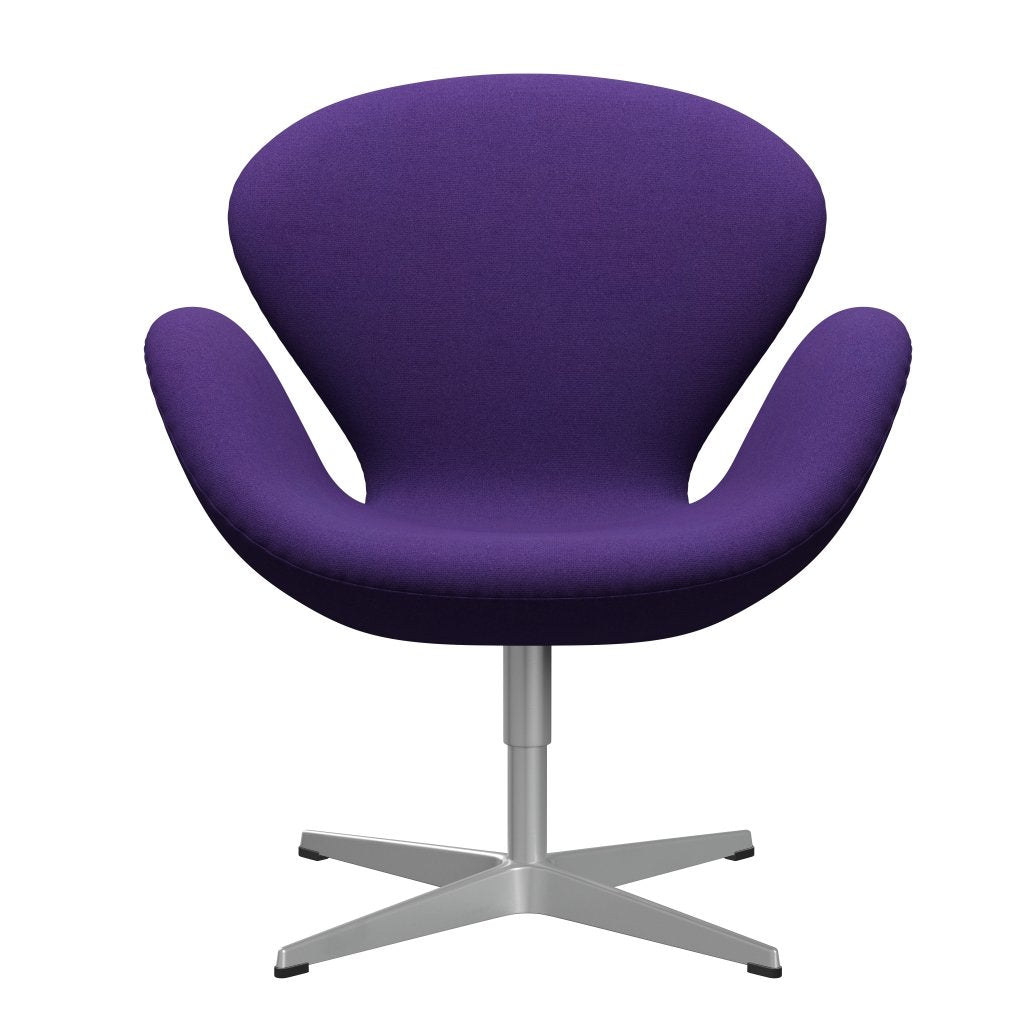 [product_category]-Fritz Hansen Swan Lounge Chair, Silver Grey/Tonus Violet-Fritz Hansen-3320-TON634-SGBASE-FRI-1