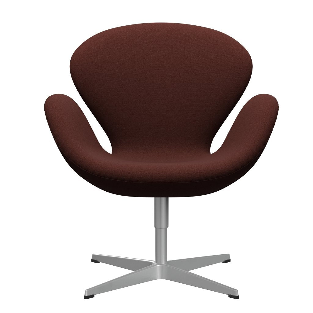 [product_category]-Fritz Hansen Swan Lounge Chair, Silver Grey/Tonus Warm Brown (374)-Fritz Hansen-3320-TON374-SGBASE-FRI-1