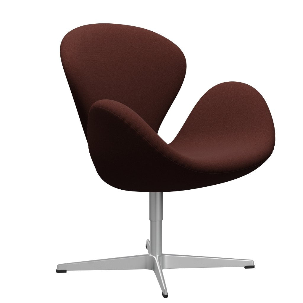 [product_category]-Fritz Hansen Swan Lounge Chair, Silver Grey/Tonus Warm Brown (374)-Fritz Hansen-3320-TON374-SGBASE-FRI-2