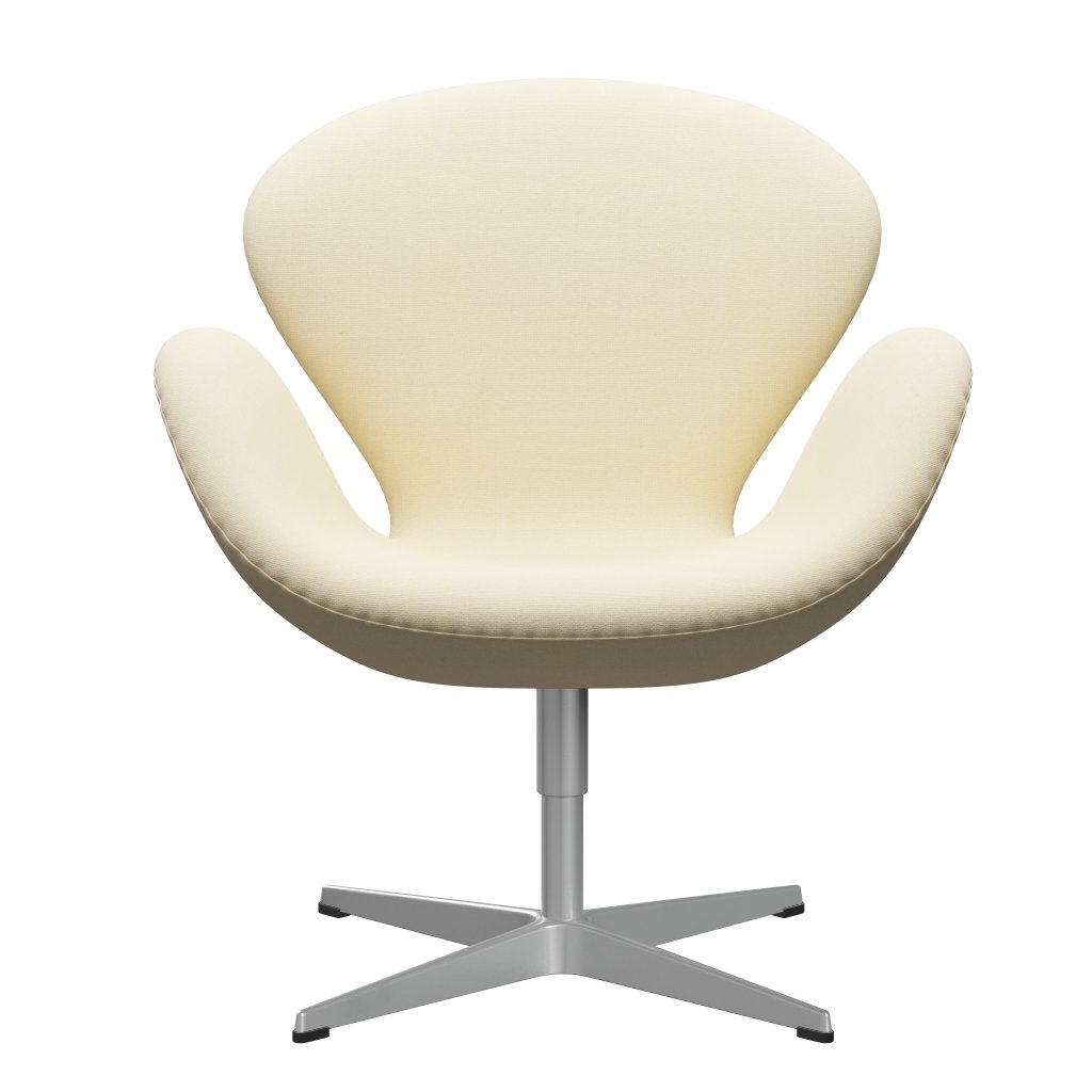 [product_category]-Fritz Hansen Swan Lounge Chair, Silver Grey/Tonus Wool White-Fritz Hansen-3320-TON100-SGBASE-FRI-1