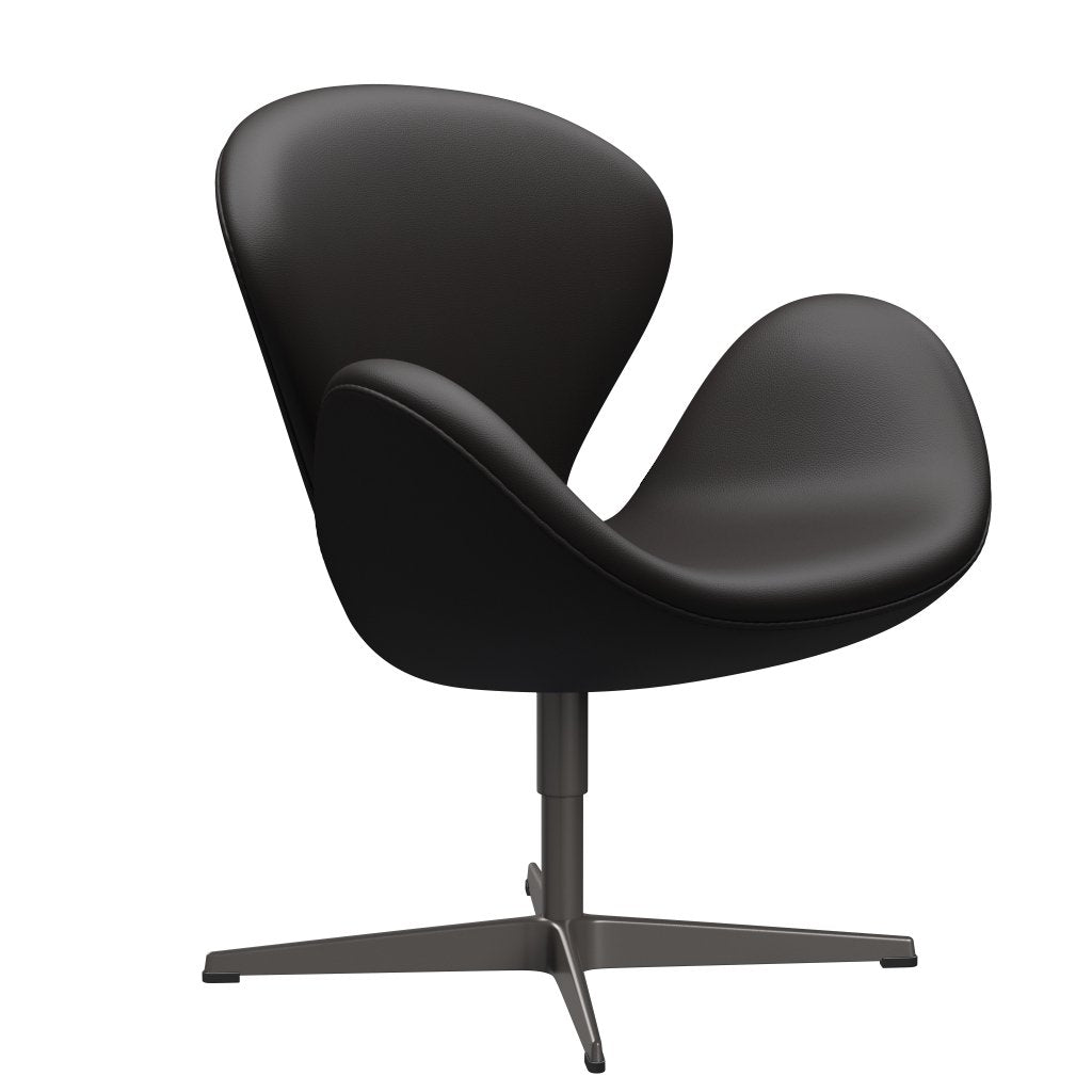 [product_category]-Fritz Hansen Swan Lounge Chair, Warm Graphite/Aura Black Brown-Fritz Hansen-3320-CLBBR-WGBASE-FRI-2