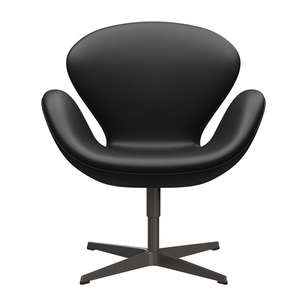 [product_category]-Fritz Hansen Swan Lounge Chair, Warm Graphite/Aura Black-Fritz Hansen-3320-CLBLA-WGBASE-FRI-1