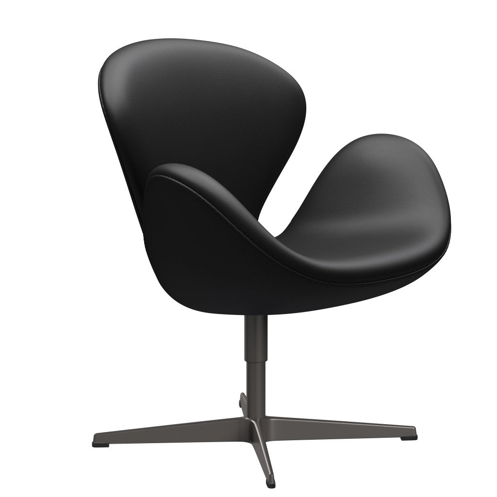 [product_category]-Fritz Hansen Swan Lounge Chair, Warm Graphite/Aura Black-Fritz Hansen-3320-CLBLA-WGBASE-FRI-2