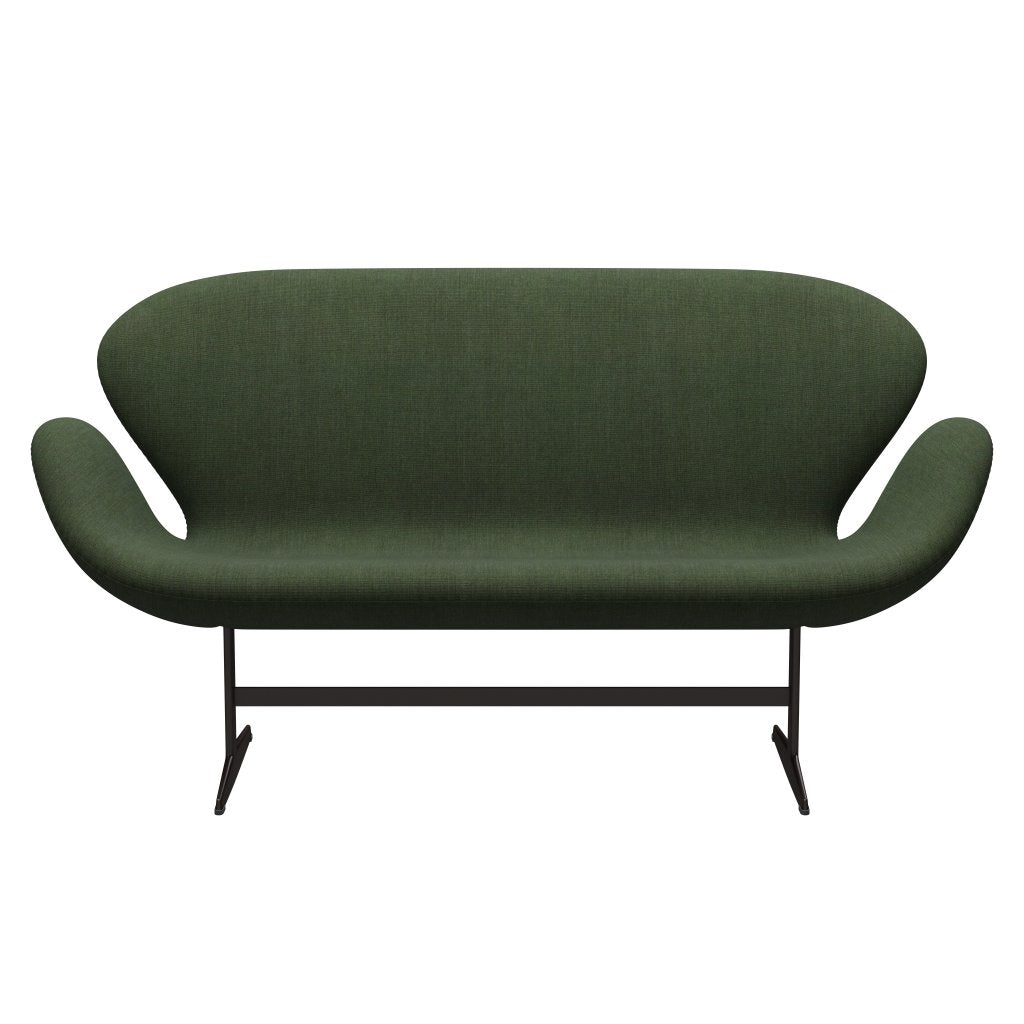 [product_category]-Fritz Hansen Swan Sofa 2 Seater, Brown Bronze/Canvas Light Green/Blue-Fritz Hansen-3321-CA0974-BBBASE-FRI-1