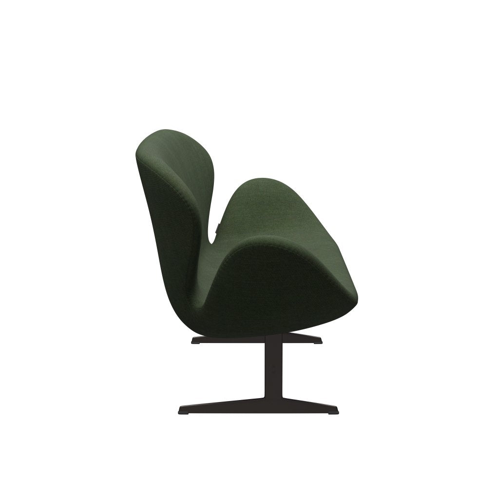 [product_category]-Fritz Hansen Swan Sofa 2 Seater, Brown Bronze/Canvas Light Green/Blue-Fritz Hansen-3321-CA0974-BBBASE-FRI-3