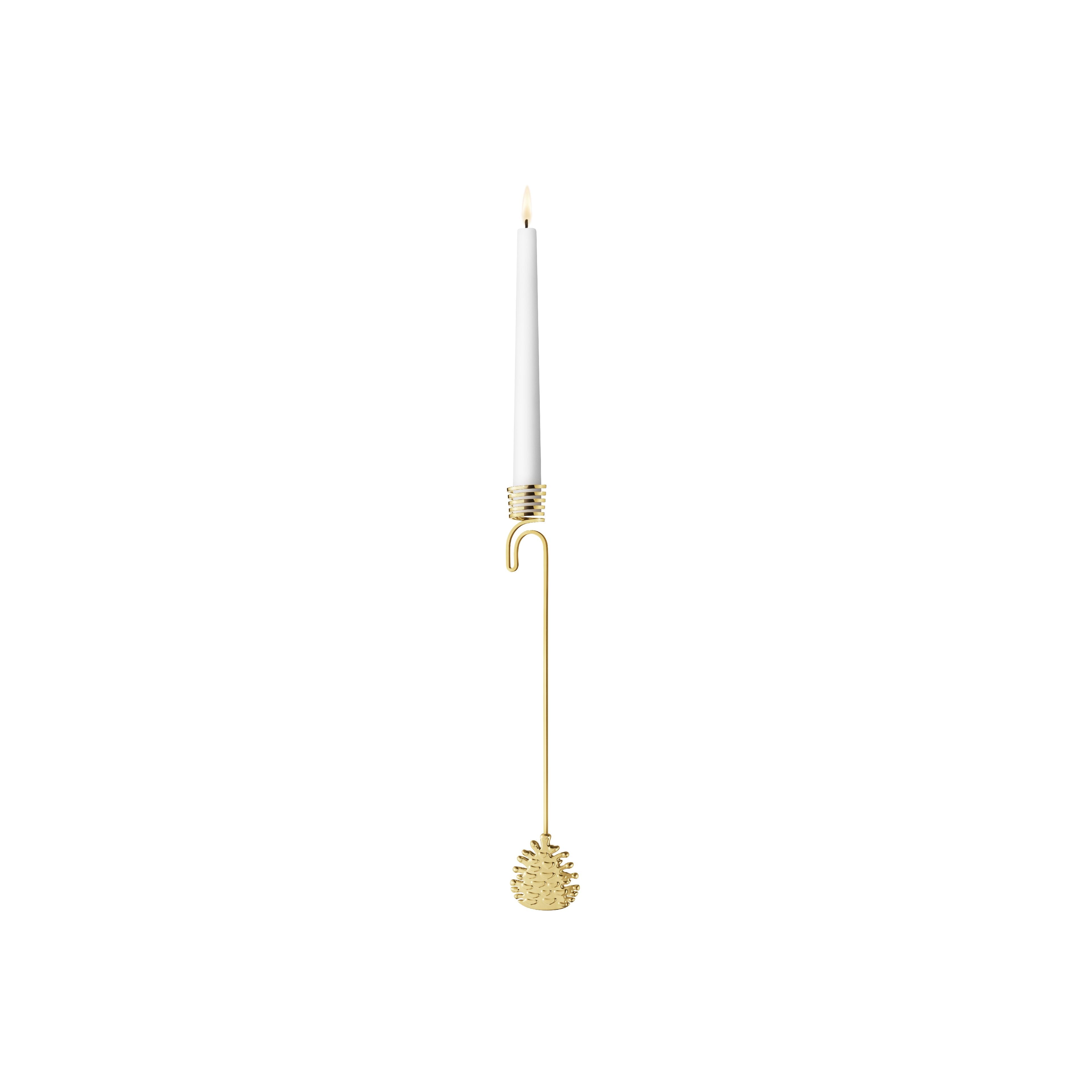[product_category]-Georg Jensen 2023 Christmas Candleholder Pine Cone, Gold Plated-Georg Jensen-5713275235484-10020149-GEO-1